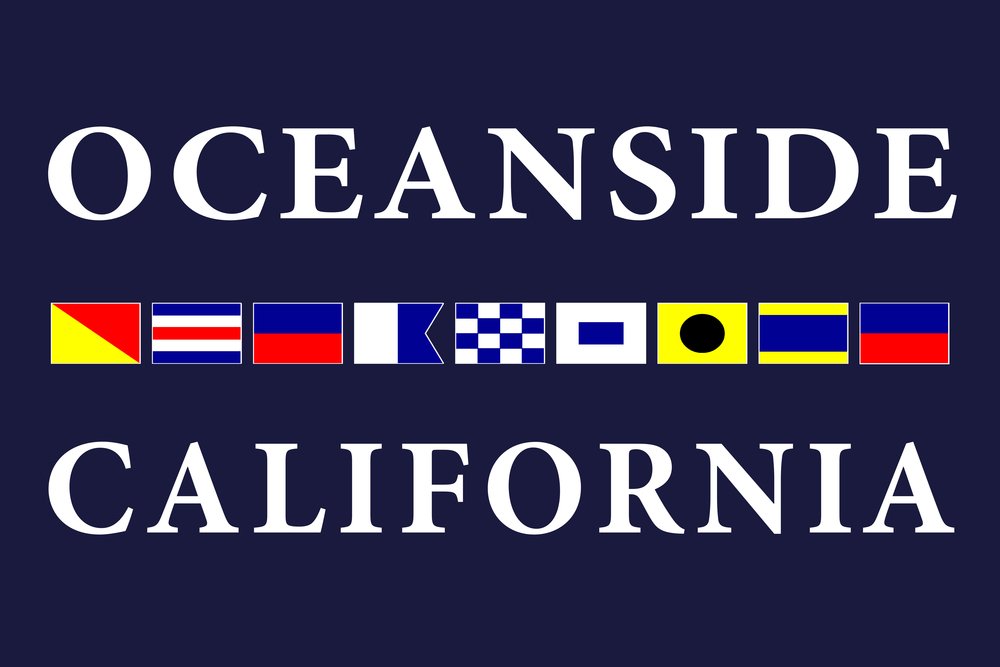 Nautical Flags - 12x18 Gallery Quality Metal Wall Art, Aluminum Decor for Coastal & Beach House - Perfect for Oceanside, California Homes & Nautical Themed Rooms
