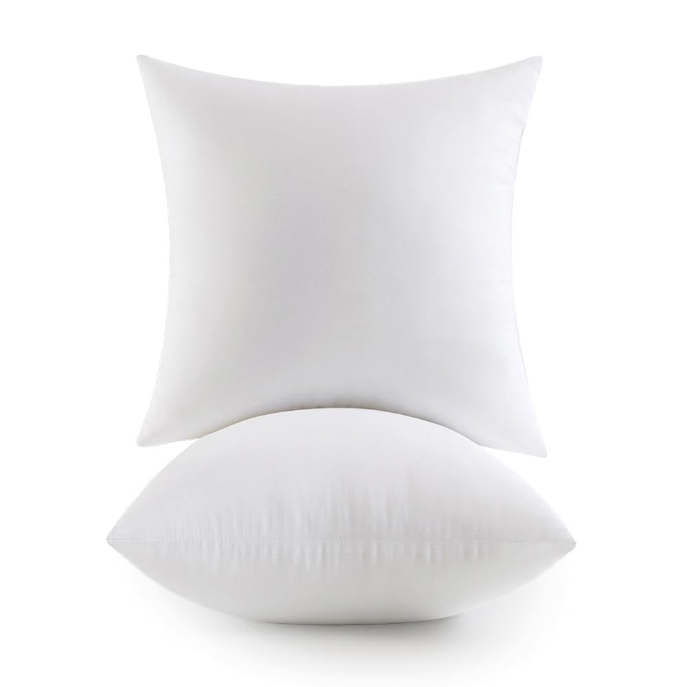 MIULEE 24x24 Inch Down Alternative Pillow Inserts (Pack of 2) - Ultra Soft Fluffy Decorative Throw Pillows for Sofa, Couch & Bed - Perfect for Living Room Decor, Bedroom Accent and Cozy Home Styling