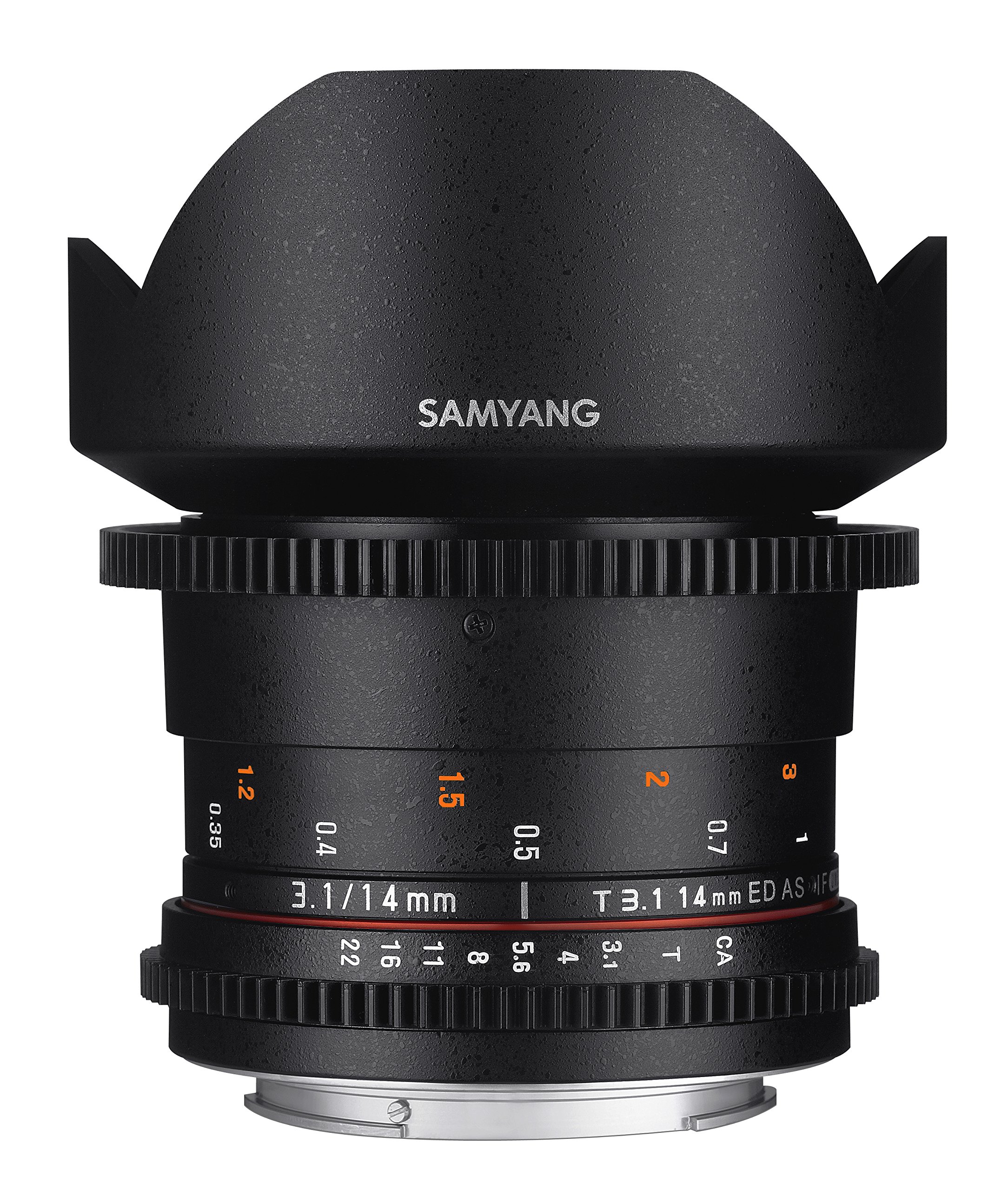 Samyang 14mm T3.1 VDSLR II Manual Focus Cine Lens for Micro Four Thirds Cameras - Perfect for Filmmaking, Vlogging & Low-Light Photography