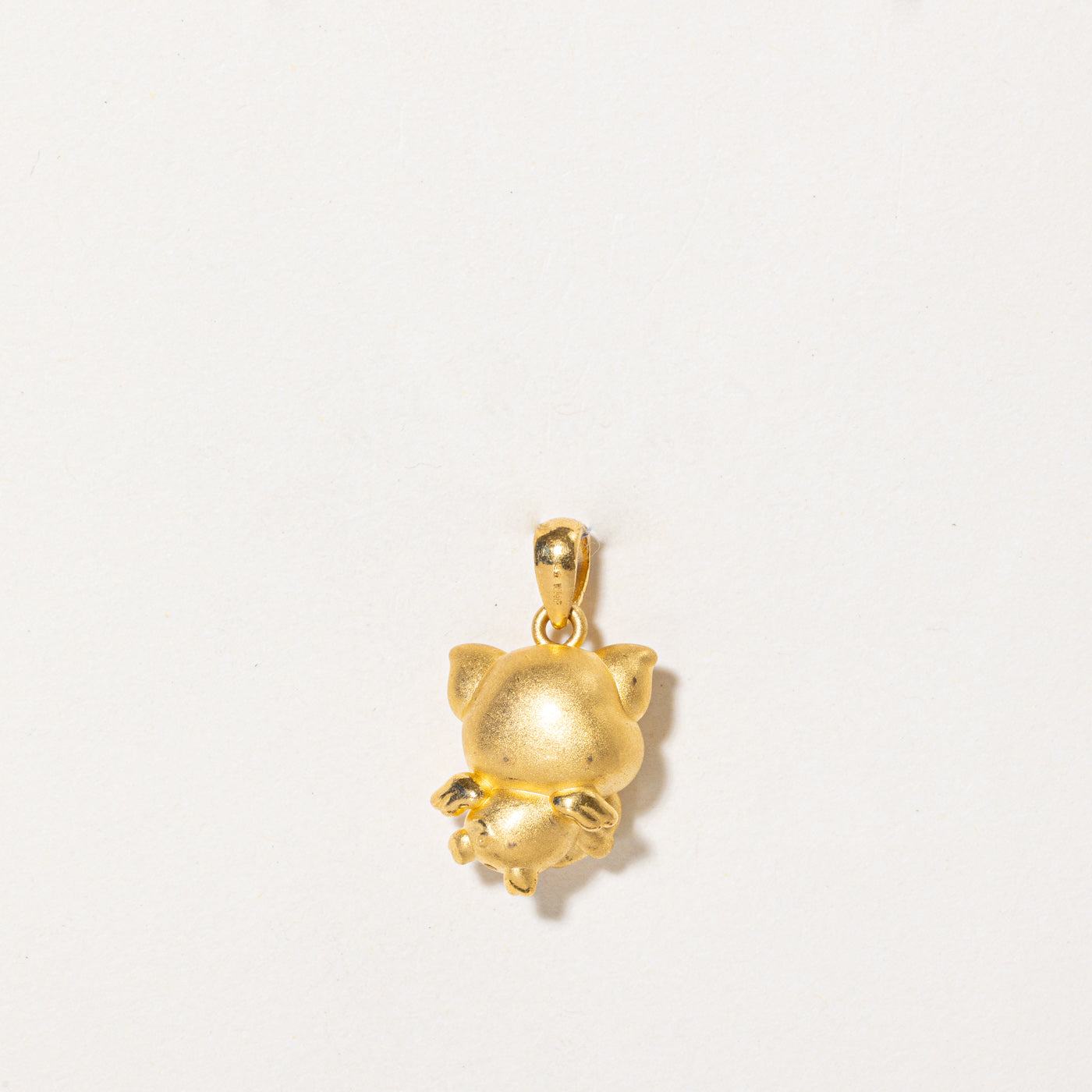 24K Yellow Gold Pig Charm Pendant - Lucky Pig Jewelry for Women & Men - Perfect for Birthdays, Gifts & Chinese Zodiac Collections
