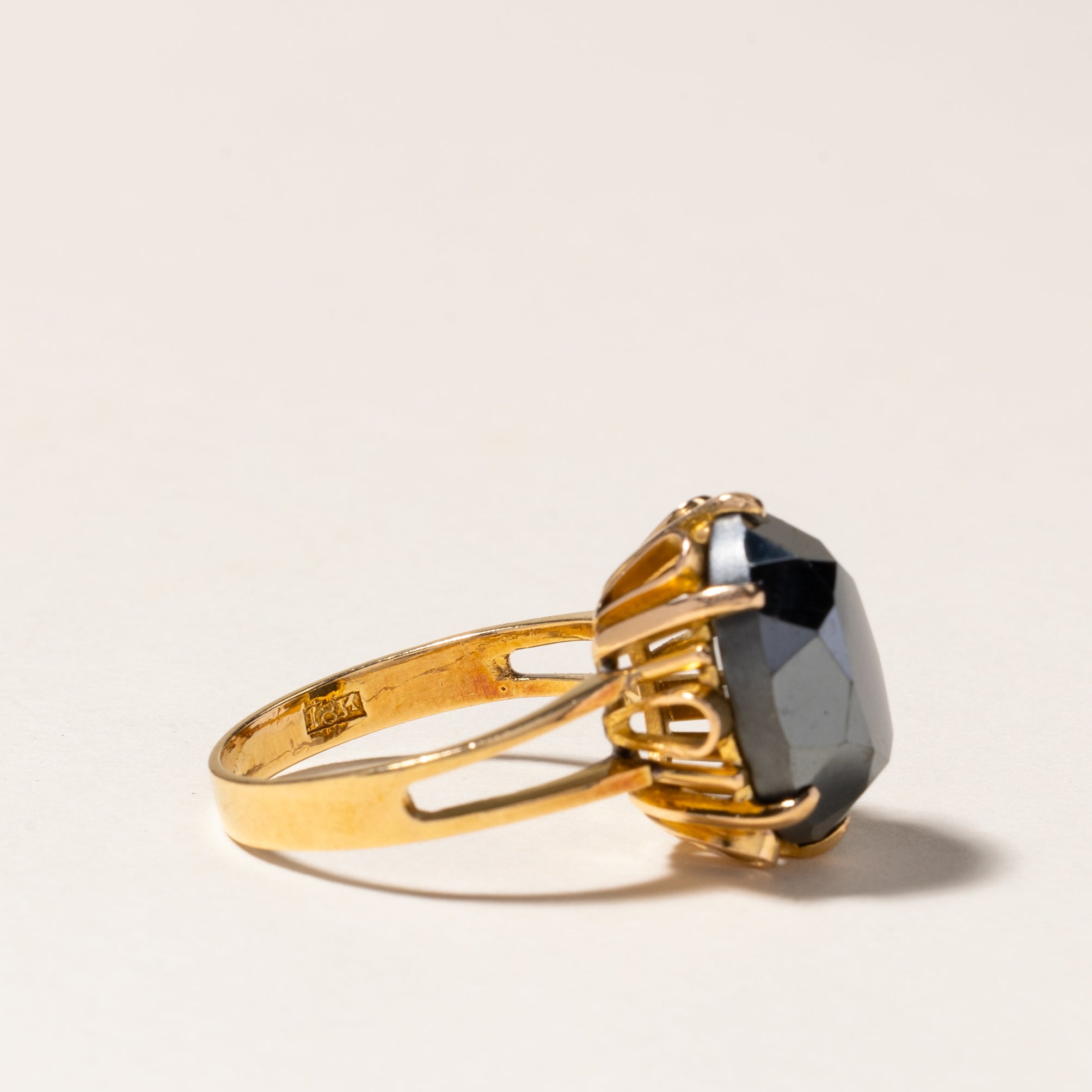 Elegant Oval Cut Hematite Cocktail Ring - 6.85 Carat Genuine Stone - Size 6 Women's Fashion Jewelry - Perfect for Evening Parties, Weddings & Special Occasions