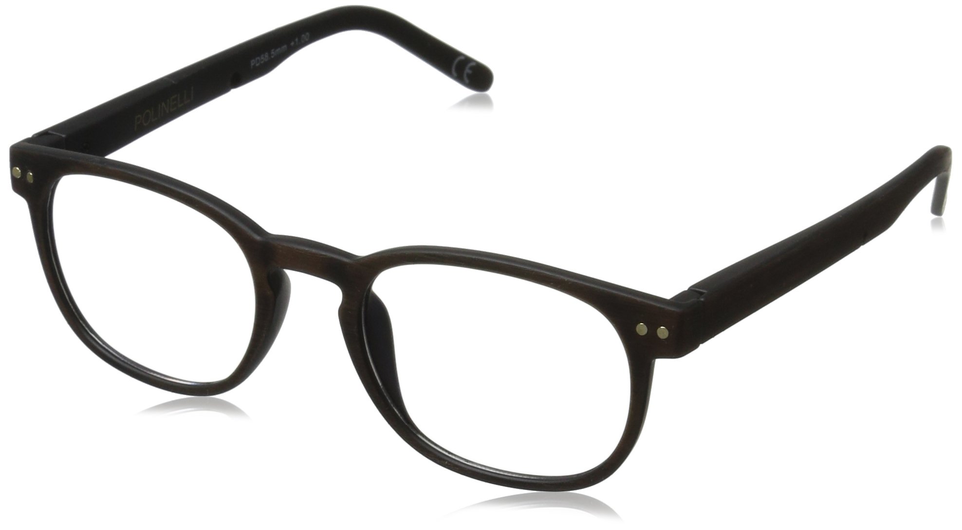 Foster Grant P301 Square Reading Glasses for Women & Men - Lightweight Comfortable Readers with Spring Hinges - Perfect for Reading, Computer Work & Crafts