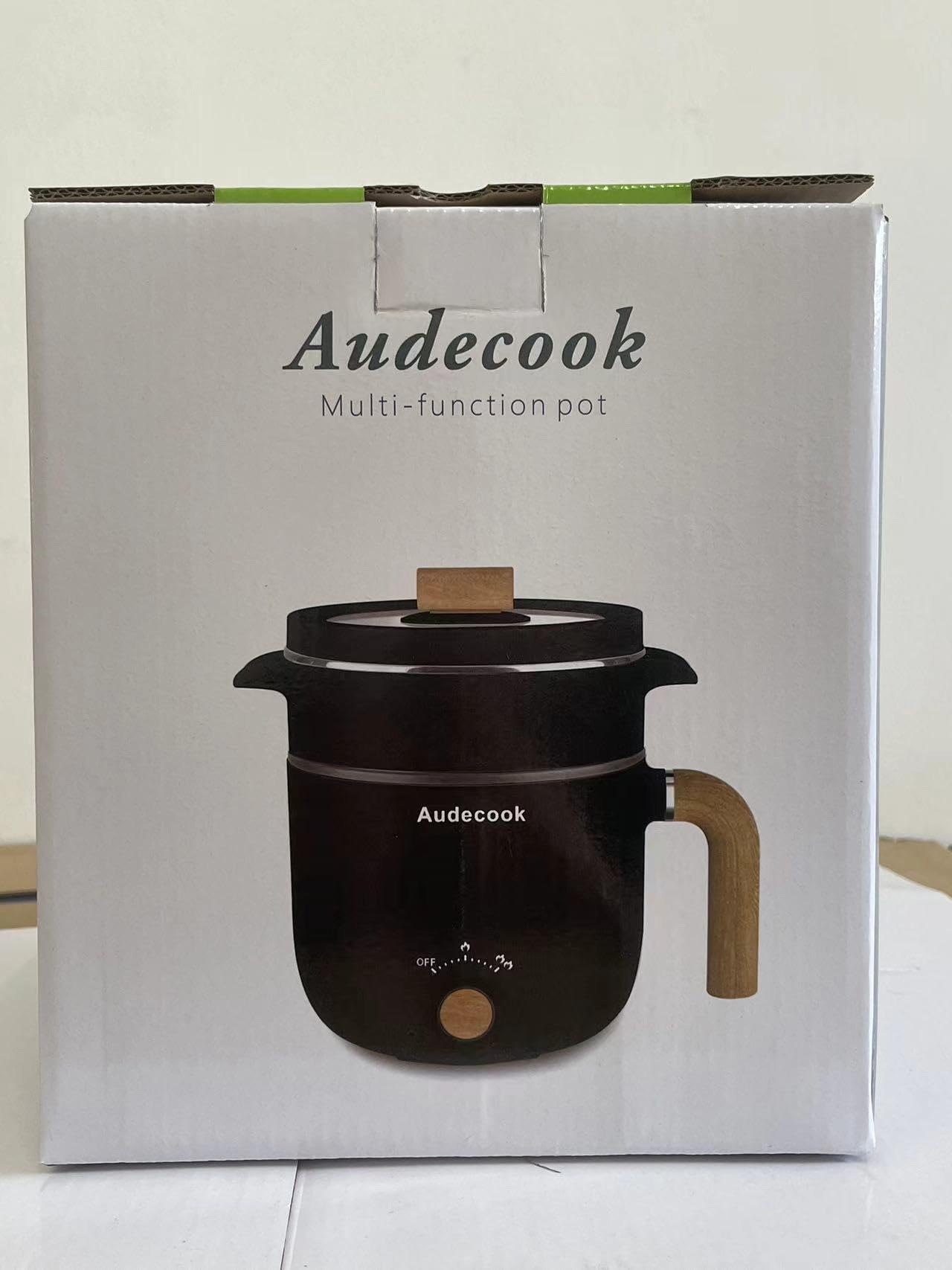 **Audecook 1.5L Electric Hot Pot with Steamer - Portable Nonstick Noodle Cooker, Dual Power Control for Pasta, Soup, Steak, Eggs & Oatmeal - Perfect for Travel, Dorm, Office & Small Kitchens (Black)**