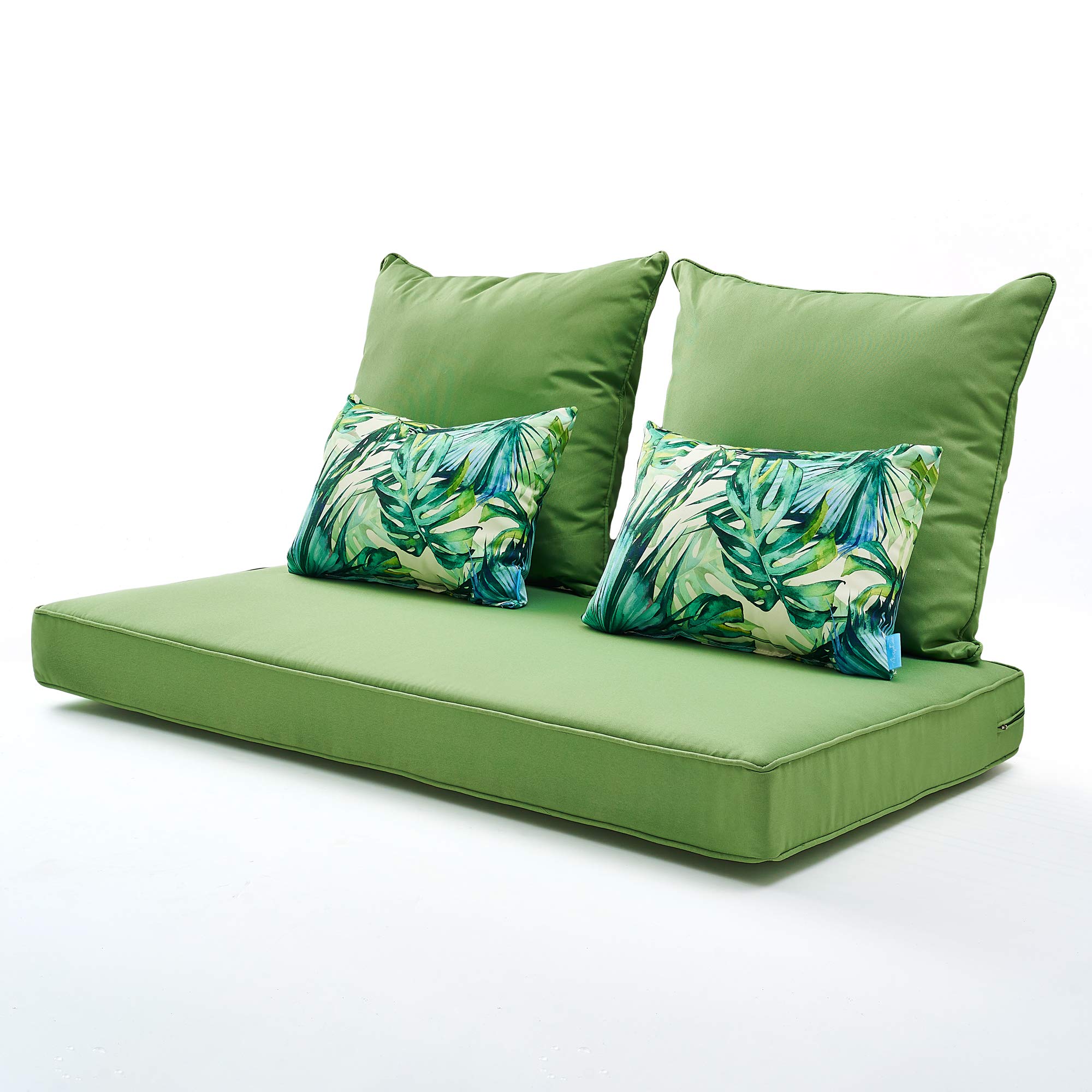 ARTPLAN All-Weather Outdoor Loveseat Cushions Set of 5 - Waterproof Patio Deep Seating Cushions for Garden, Poolside & Backyard Furniture - Perfect for Relaxing Outdoors