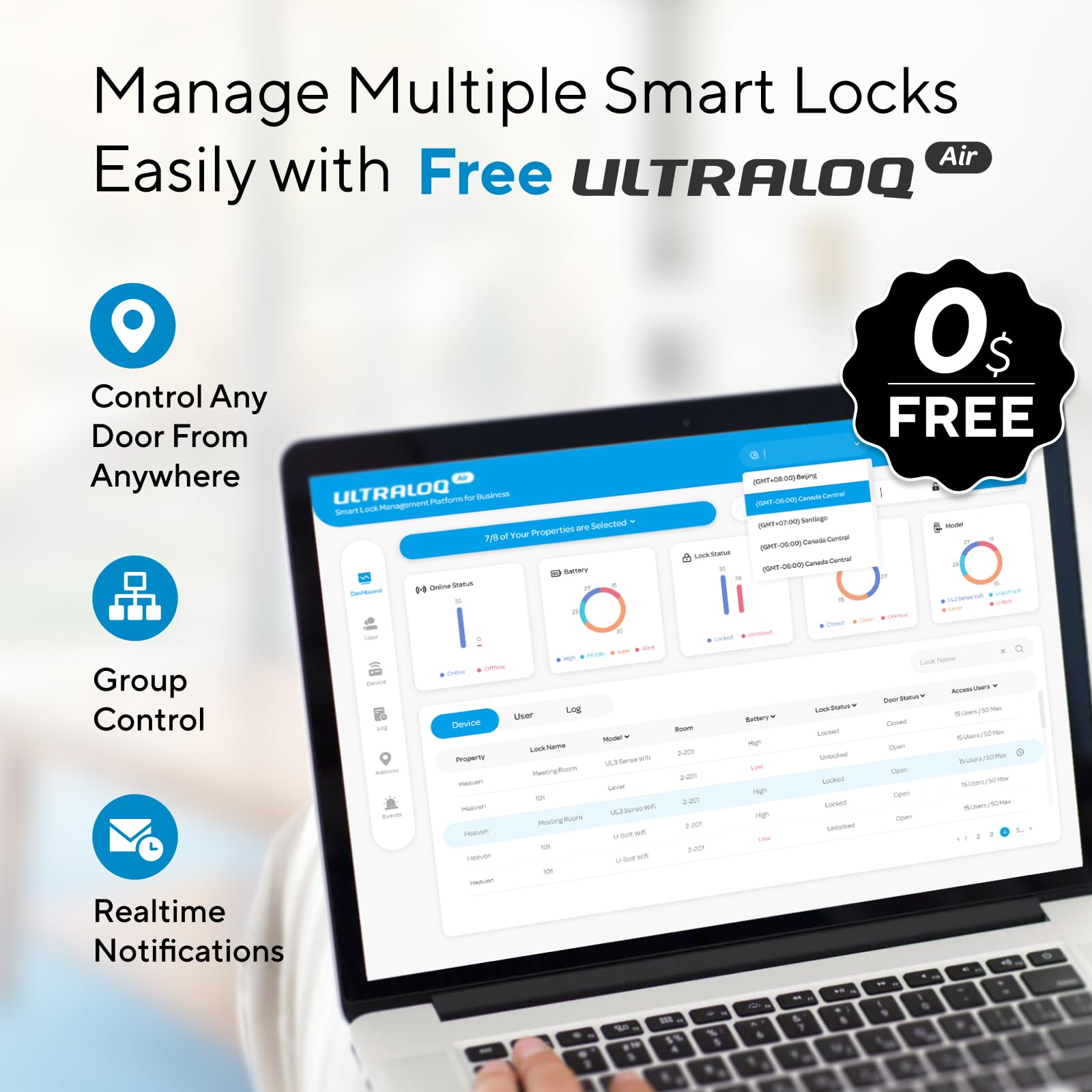 Ultraloq U-Bolt Pro WiFi Smart Lock with Fingerprint & Keypad - 8-in-1 Keyless Entry Deadbolt with Auto Unlock, Door Sensor, IP65 Waterproof, Remote App Control - Perfect for Home Security, Vacation Rentals & Smart Home Integration