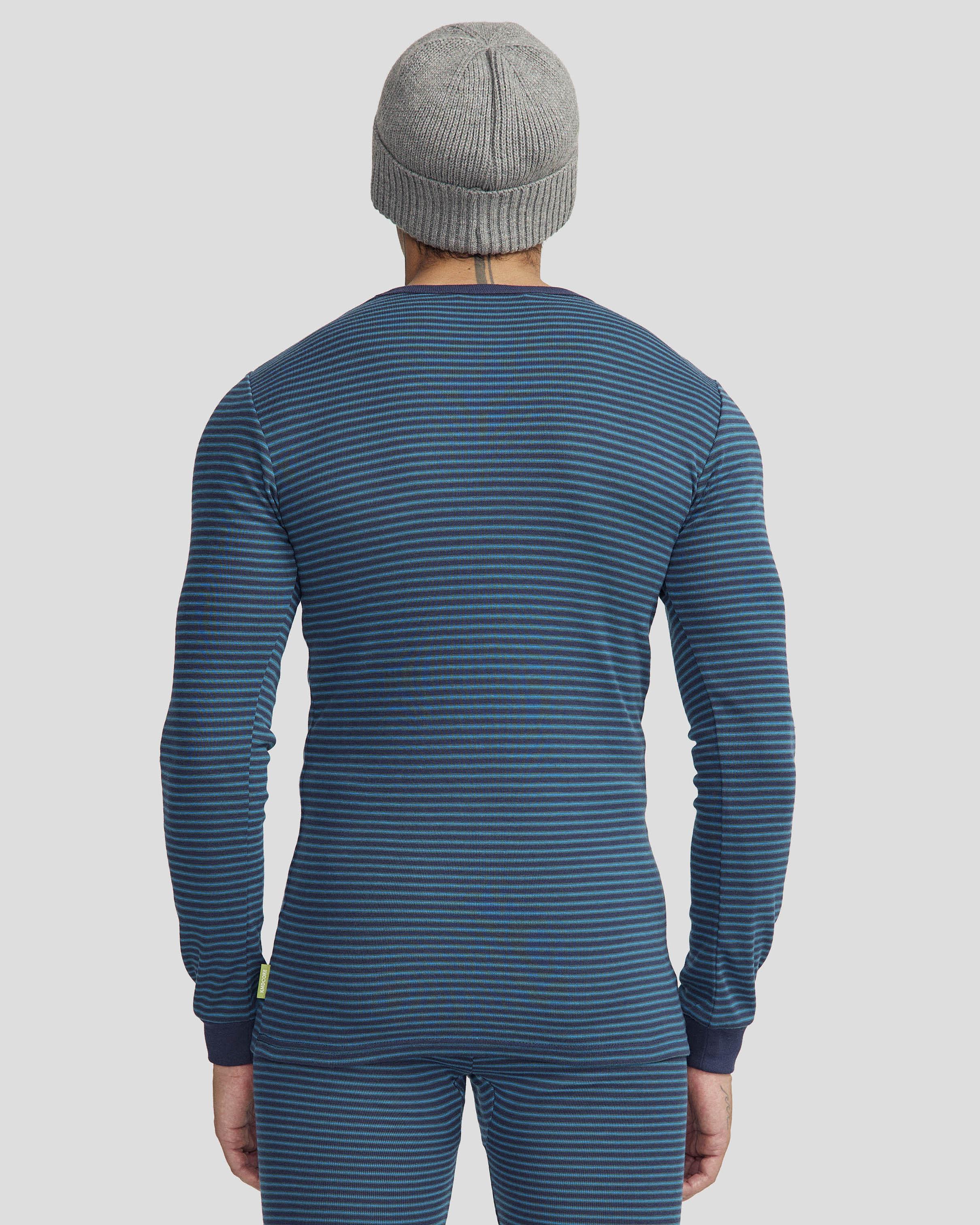 KMDCore Women's Long Sleeve Striped T-Shirt - Dark Eddy/Navy Stripe Casual Top for Everyday Wear, Work & Layering