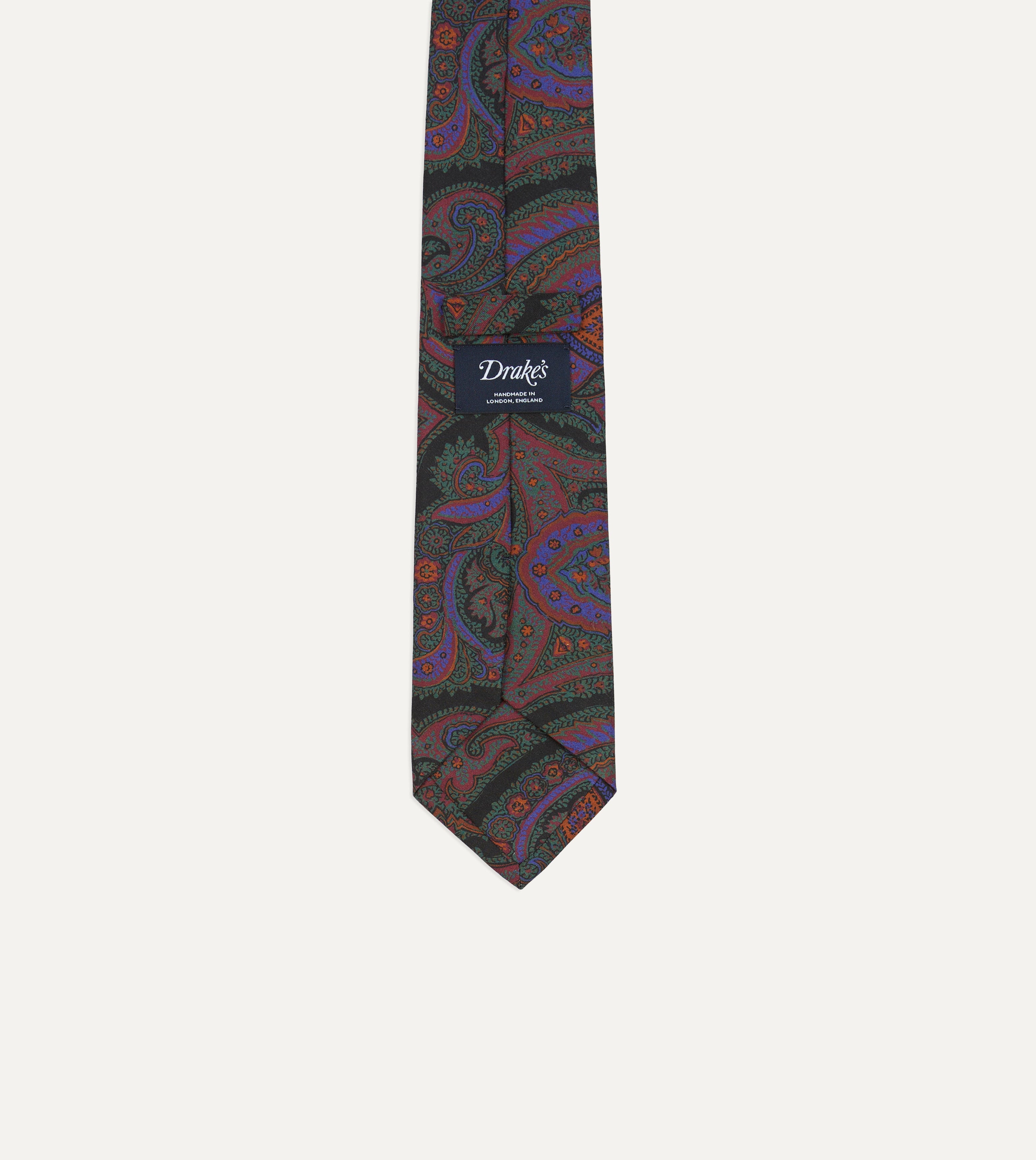 Elegant Green Acanthus Print Silk Self-Tipped Necktie for Men | Formal & Business Attire | Perfect for Weddings, Office & Special Occasions