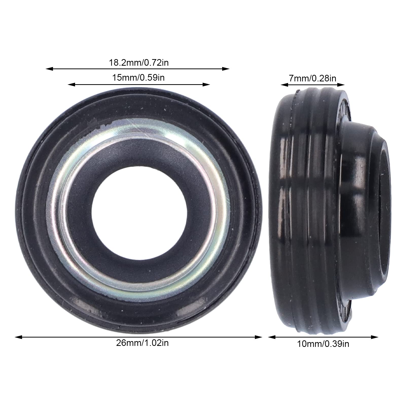 10Pcs A/C Compressor Oil Seal Kit - Compatible with 508 5H14 Automotive Air Conditioning Compressor Shaft Seal Replacement for Car AC Repair & Maintenance