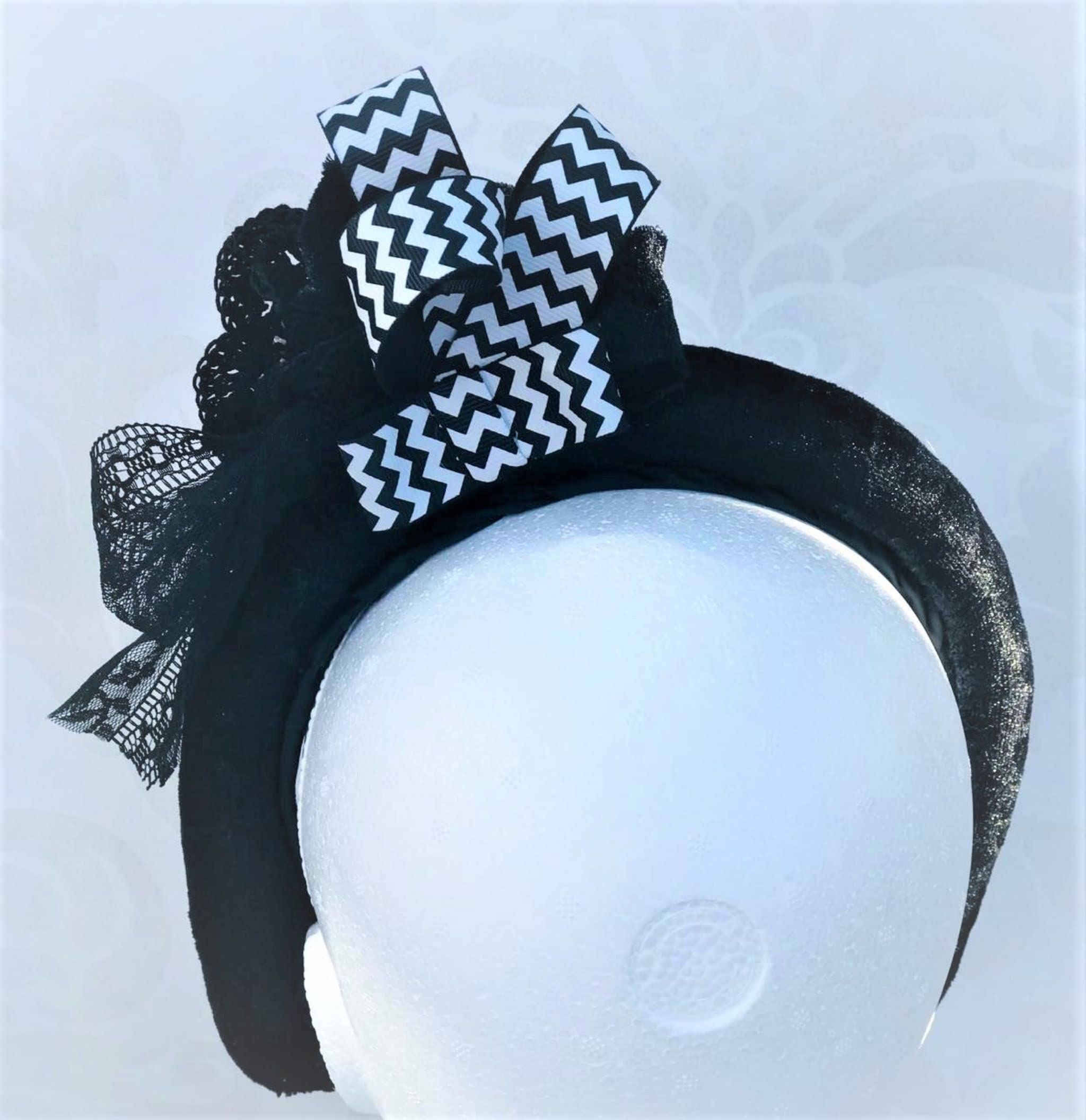 Elegant Black Velvet Fascinator Headband & Headpiece for Women - Perfect for Weddings, Parties, and Special Occasions