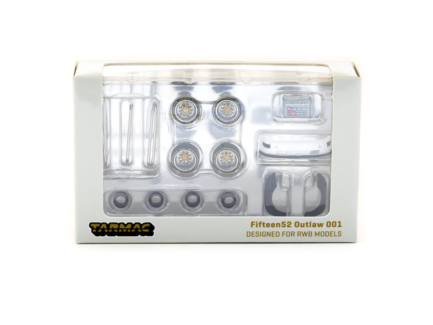 Tarmac Works 1/64 Scale Fifteen52 Outlaw 001 Chrome & Gold Diecast Model Car Accessories - Perfect for Collectors & Custom Car Builders