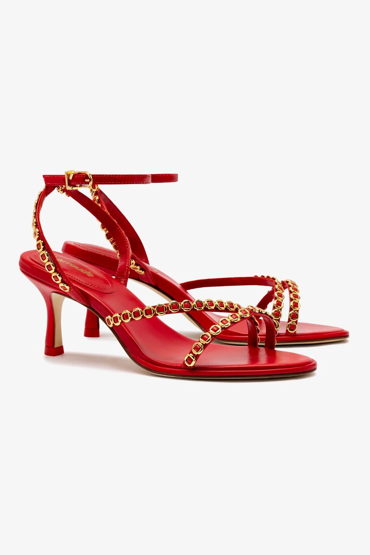 Milanina Mini Sandal Women's Leather Flat Sandals - Comfortable & Stylish Red Shoes for Summer, Beach, and Casual Outings
