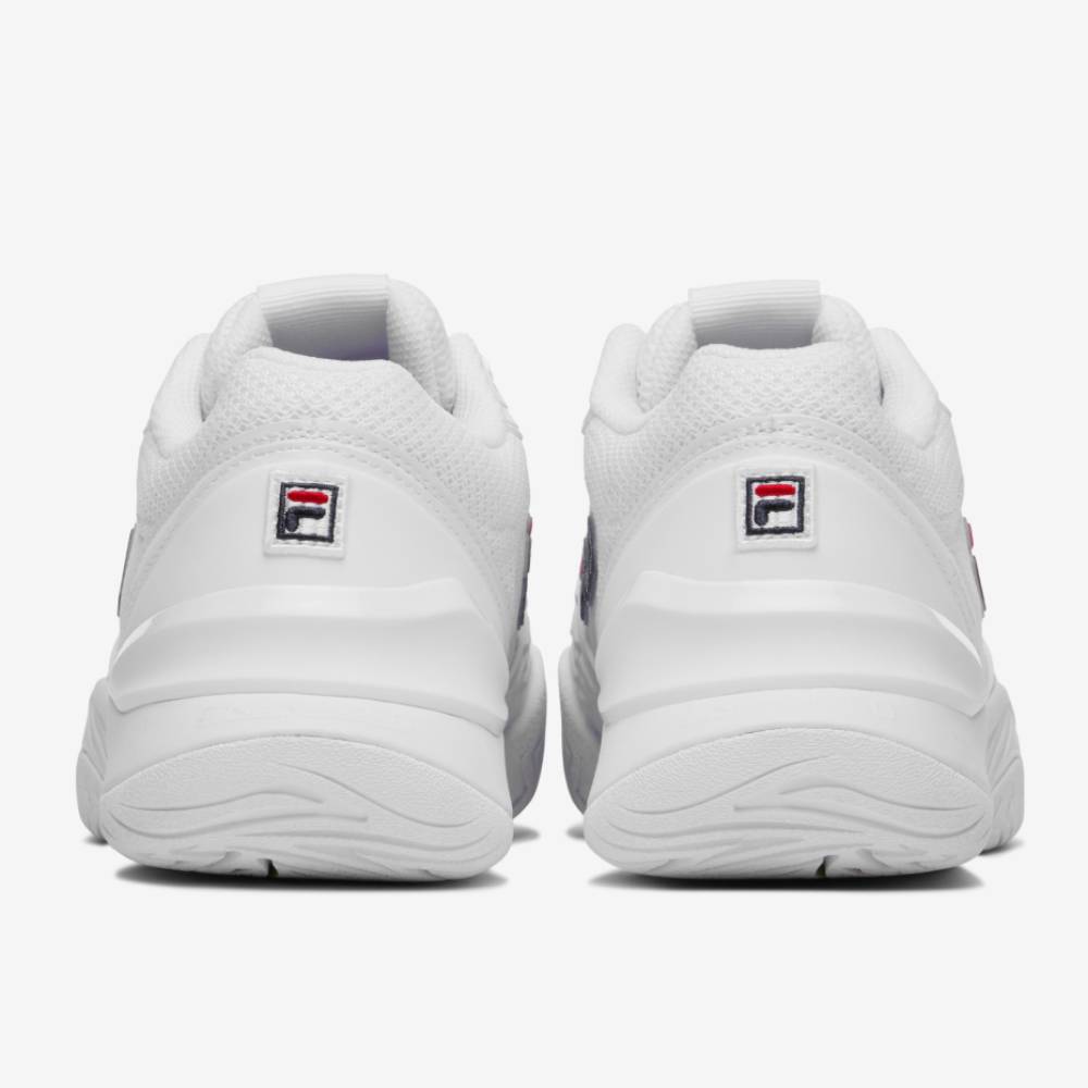 Fila Axilus 3 Women's Tennis Shoes - White & Navy Blue Athletic Shoes for Women | Perfect for Court Play, Training & Casual Wear