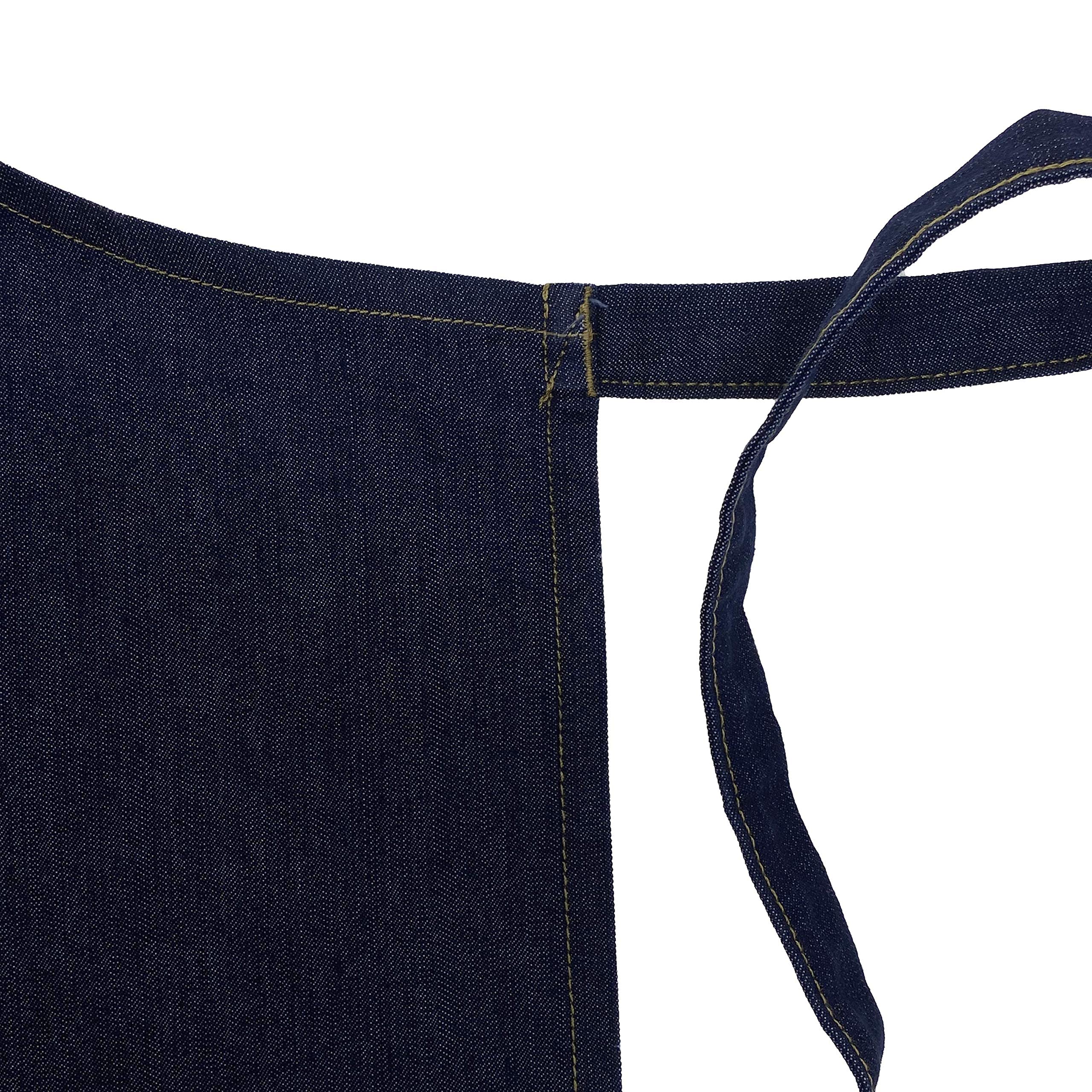 Premium Custom Denim Baking Apron with Pockets for Women & Men - Personalized Cooking & Baking Gift for Chefs, Bakers & BBQ Enthusiasts - Perfect for Home Kitchens, Professional Bakeries & Outdoor Grilling