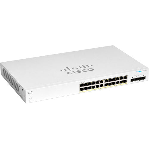 Cisco CBS220 24-Port Gigabit PoE+ Managed Network Switch with 4G SFP | Business & Office Network Solution for High-Speed Data Transfer