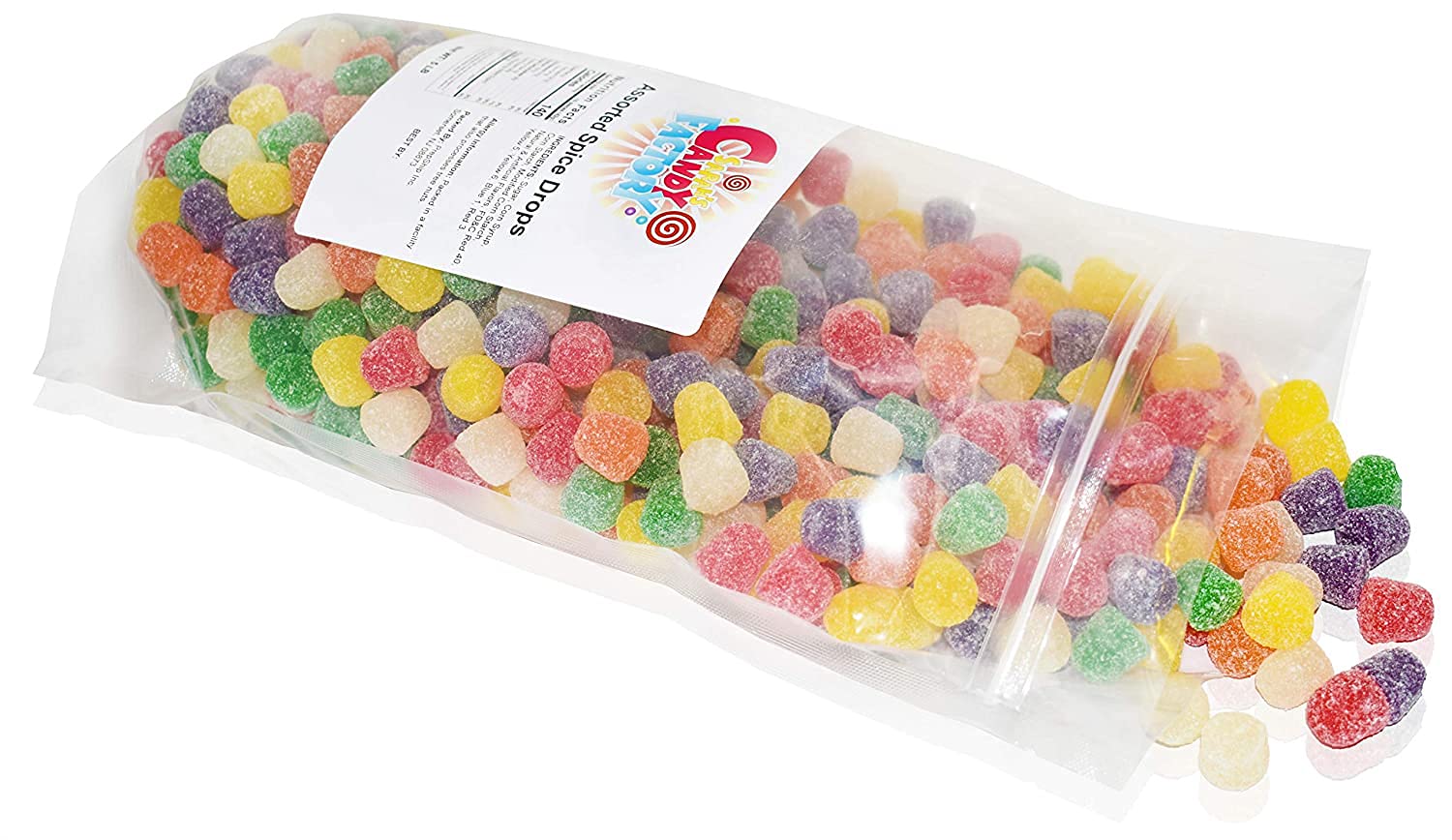 Sarah's Candy Factory Assorted Spice Drops - 5 Lbs Bulk Bag | Soft & Chewy Candy for Baking, Parties & Holiday Treats | Perfect for Candy Buffets, Gift Baskets & DIY Desserts