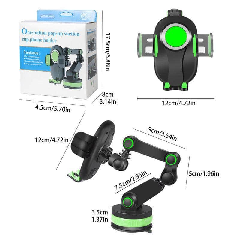 Strong Suction Cup Phone Holder for Car Dashboard - Secure Mount for iPhone, Samsung & Smartphones - Perfect for Driving, GPS Navigation & Hands-Free Calls