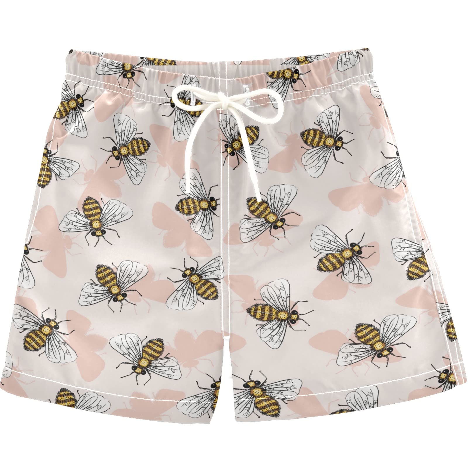 Cute Honey Bees Swim Trunks for Toddler Boys - Beach & Pool Swimwear