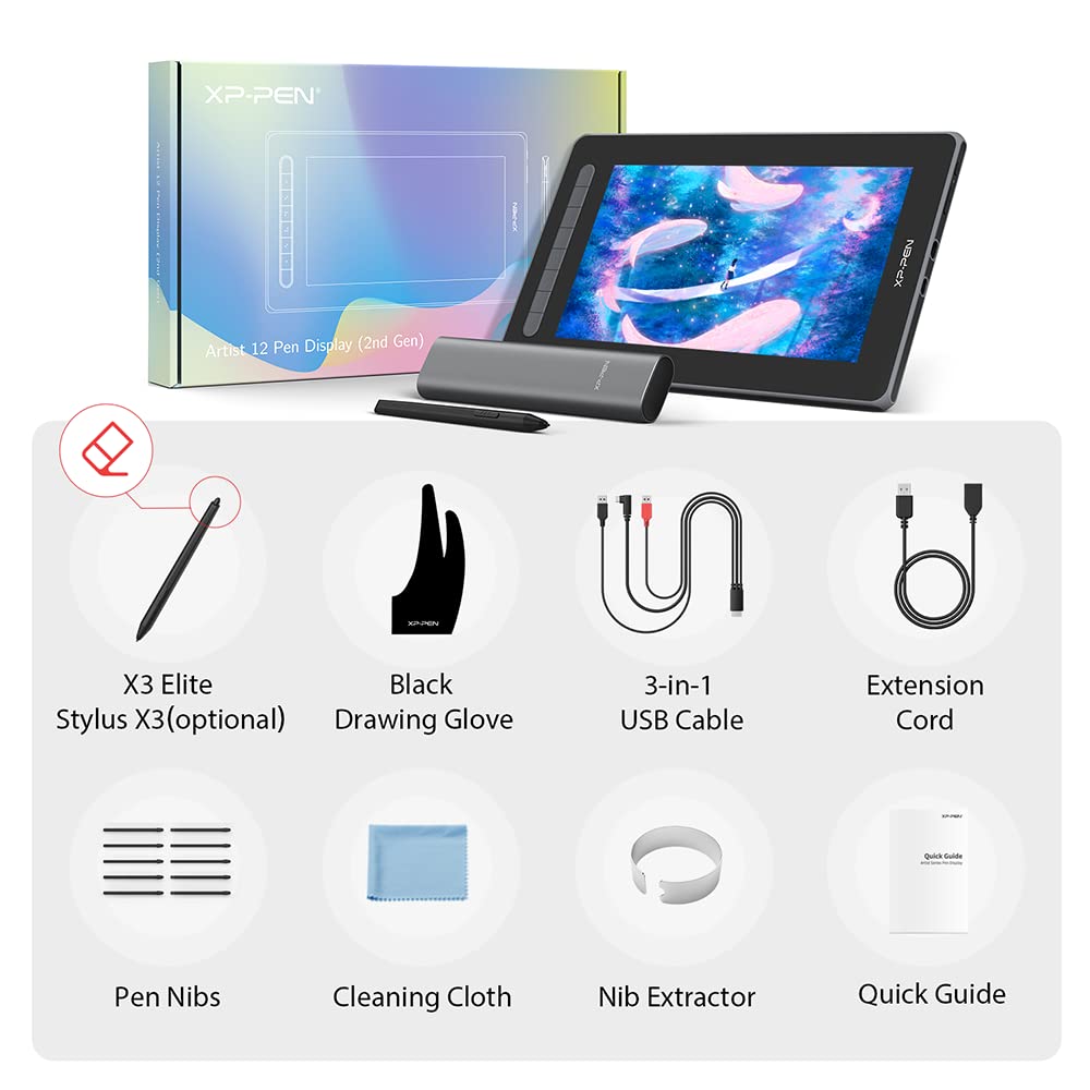 XP-PEN Artist12 2nd Generation Drawing Tablet with 11.6