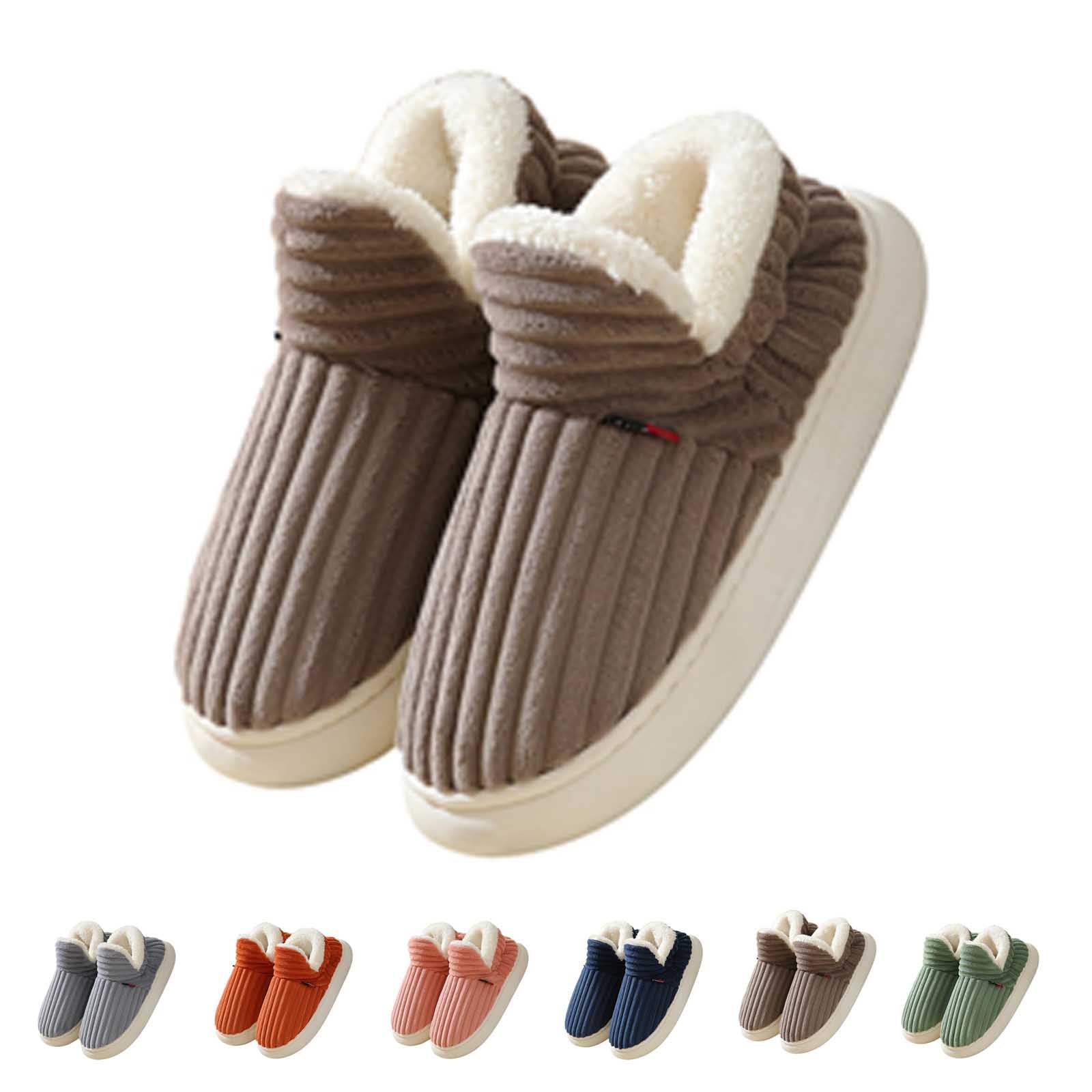 WIWIDANG Cloud Slippers for Women & Men - Ultra Soft Fuzzy House Slippers with Pillow Warm Comfort - Perfect for Indoor Relaxation, Lounge Wear and Cozy Home Use