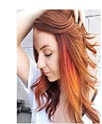 Ekan Set of 2 Colorful Synthetic Hair Clip-in Highlights for Women & Girls - Vibrant Streak Extensions for Parties, Cosplay & Daily Styling (Style M1)