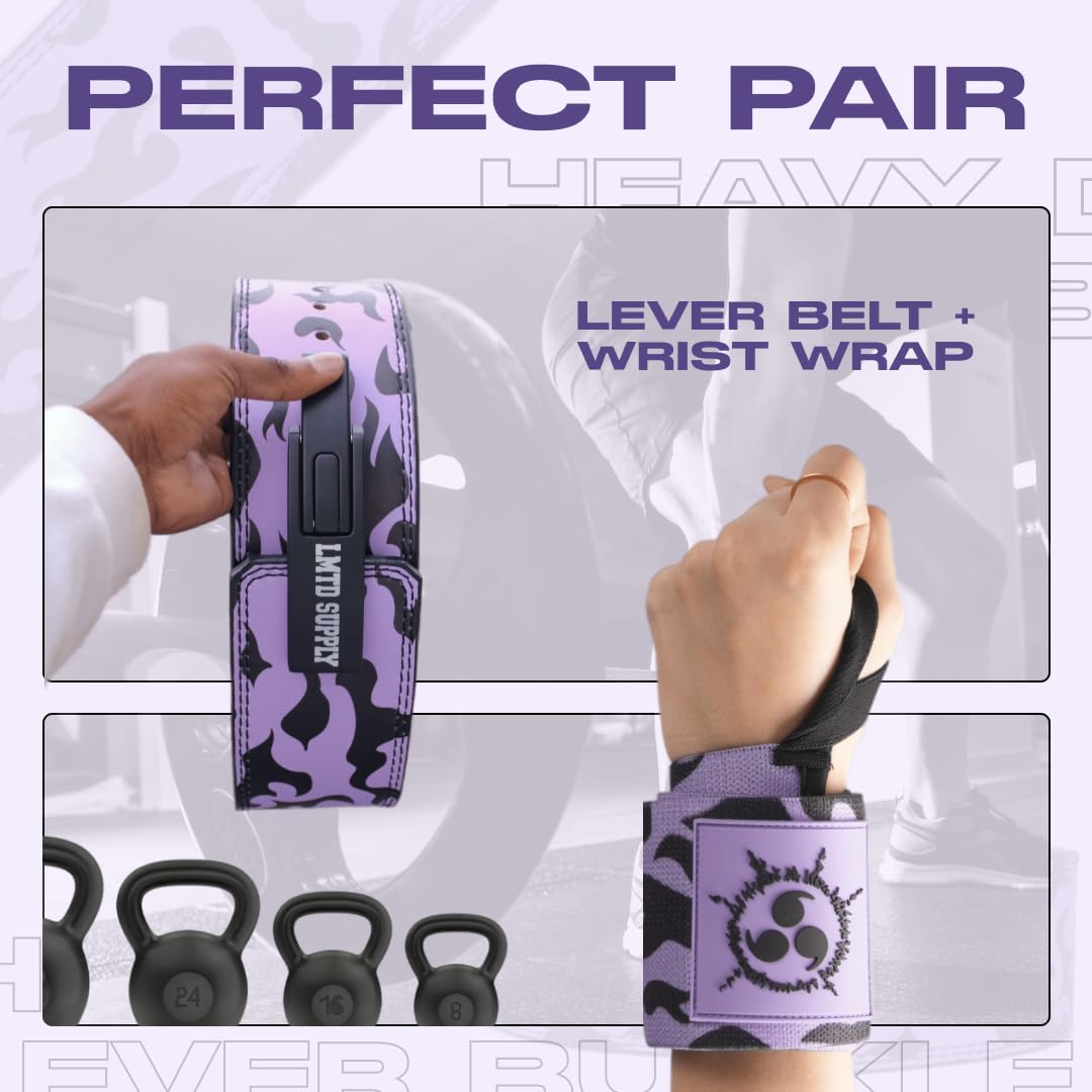 2-Pack Heavy Duty 10mm Anime Lever Weight Lifting Belt & 24