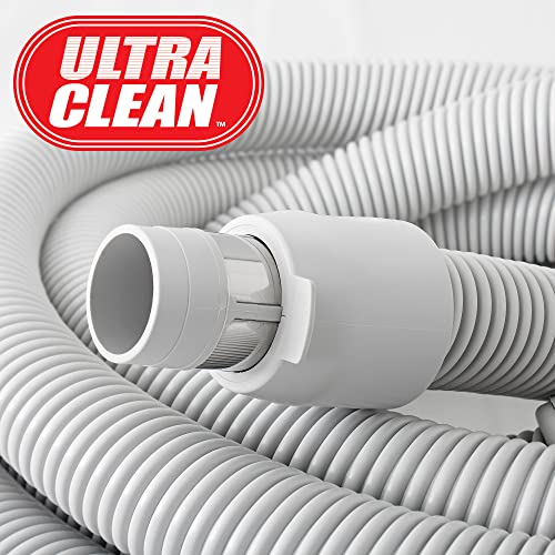 ULTRA CLEAN 50ft Central Vacuum Air Hose with Pistol-Grip Handle & 24V On/Off Switch - Compatible with BEAM, Electrolux, Eureka, Nutone Vacuums - Perfect for Whole-House Cleaning, Car Detailing & Workshop Use (Button-Lock Design)