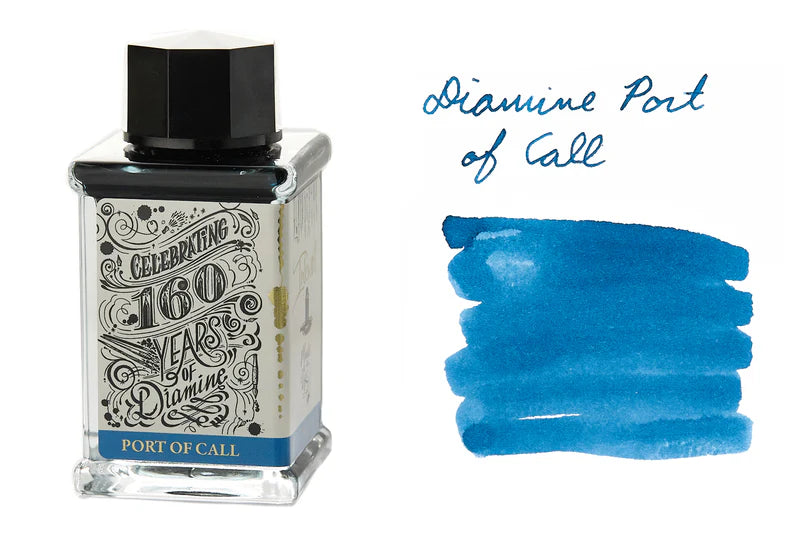 Diamine Inkwell Ink - 75ml Bottle of Premium Fountain Pen Ink - Port of Call Color - Ideal for Calligraphy, Journaling & Artistic Writing
