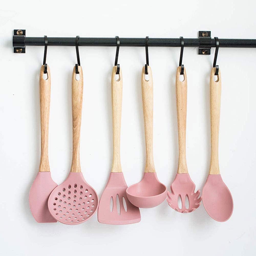 Premium Silicone Spatula Set - Non-Stick Wooden Handle Cooking Utensils for Baking, Flipping & Mixing - Essential Kitchen Tools for Home Chefs & Bakers