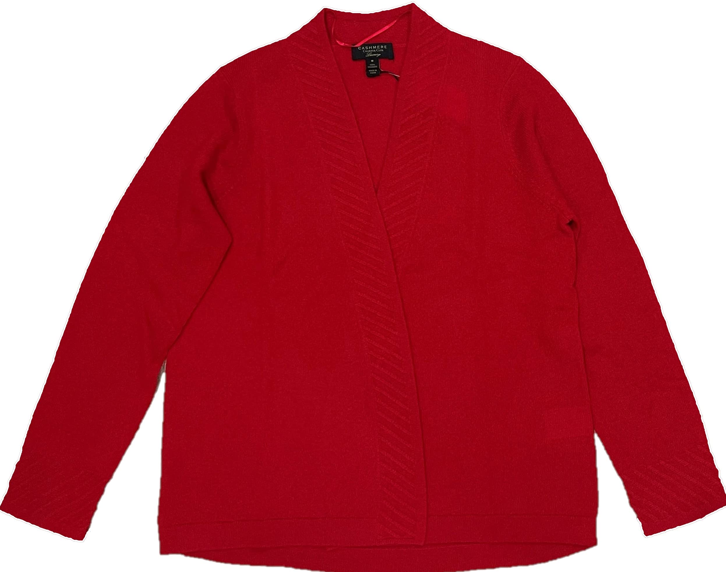 Luxury Charter Club Cashmere Open-Front Cardigan for Women - Soft & Warm Knit Sweater - Perfect for Office, Lounge & Fall Layering