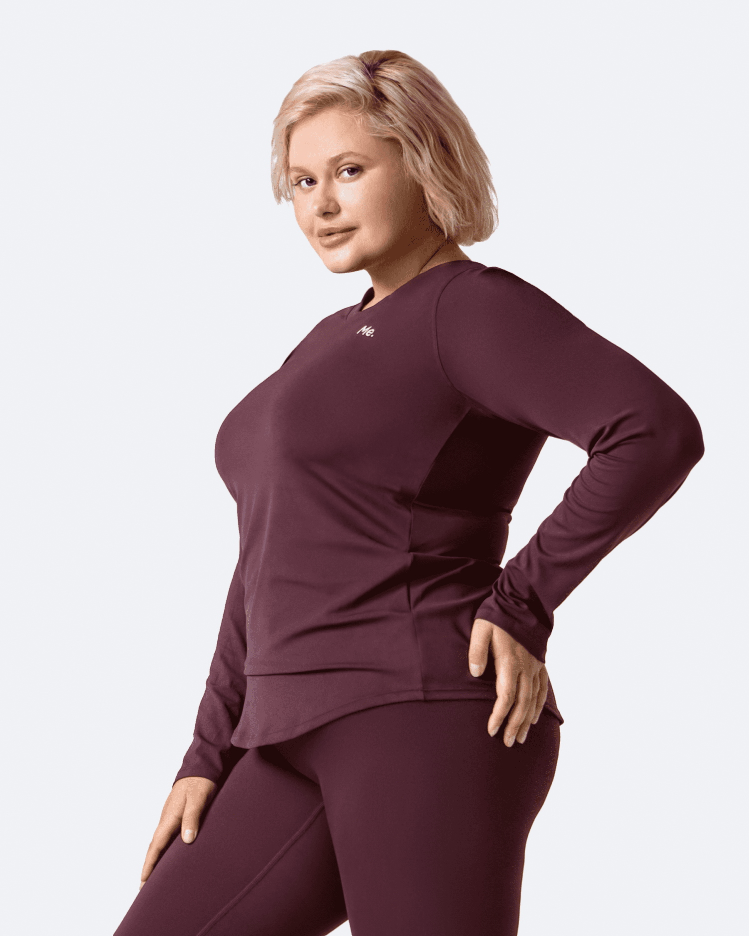 Elegant Burgundy Long Sleeve Blouse for Women - Soft Stretch Comfortable Office Wear & Casual Outfits | Perfect for Work, Dating, and Special Occasions