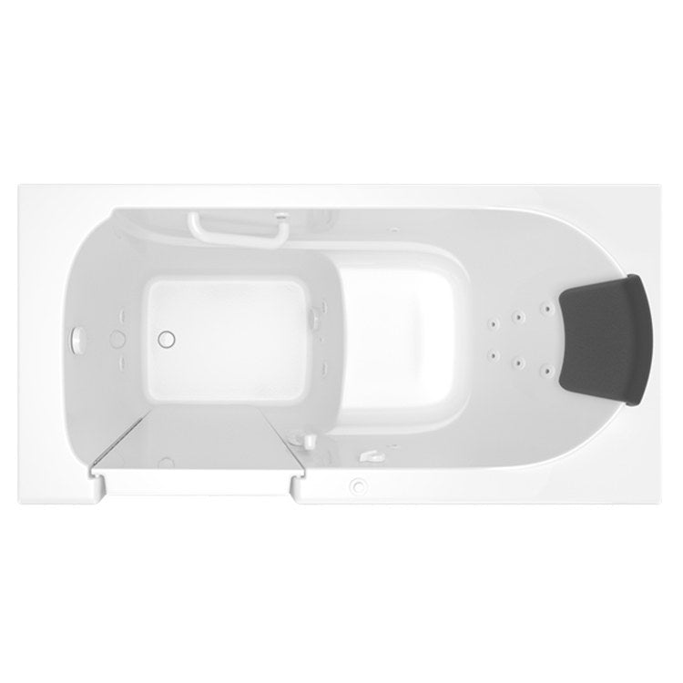 30W x 60L 3060 Series Gelcoat Walk-In Whirlpool Bathtub with Left Hand Drain - Perfect for Spa-Like Relaxation at Home