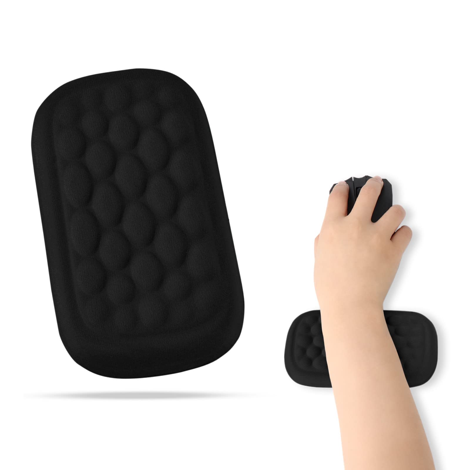 YIMAGUJRX Ergonomic Mouse Wrist Rest Pad - Comfortable Arm & Elbow Support for Office, Home & Gaming - Relieves Wrist & Elbow Pain (Black) - Perfect for Long Computer Work, Typing & Video Gaming Sessions