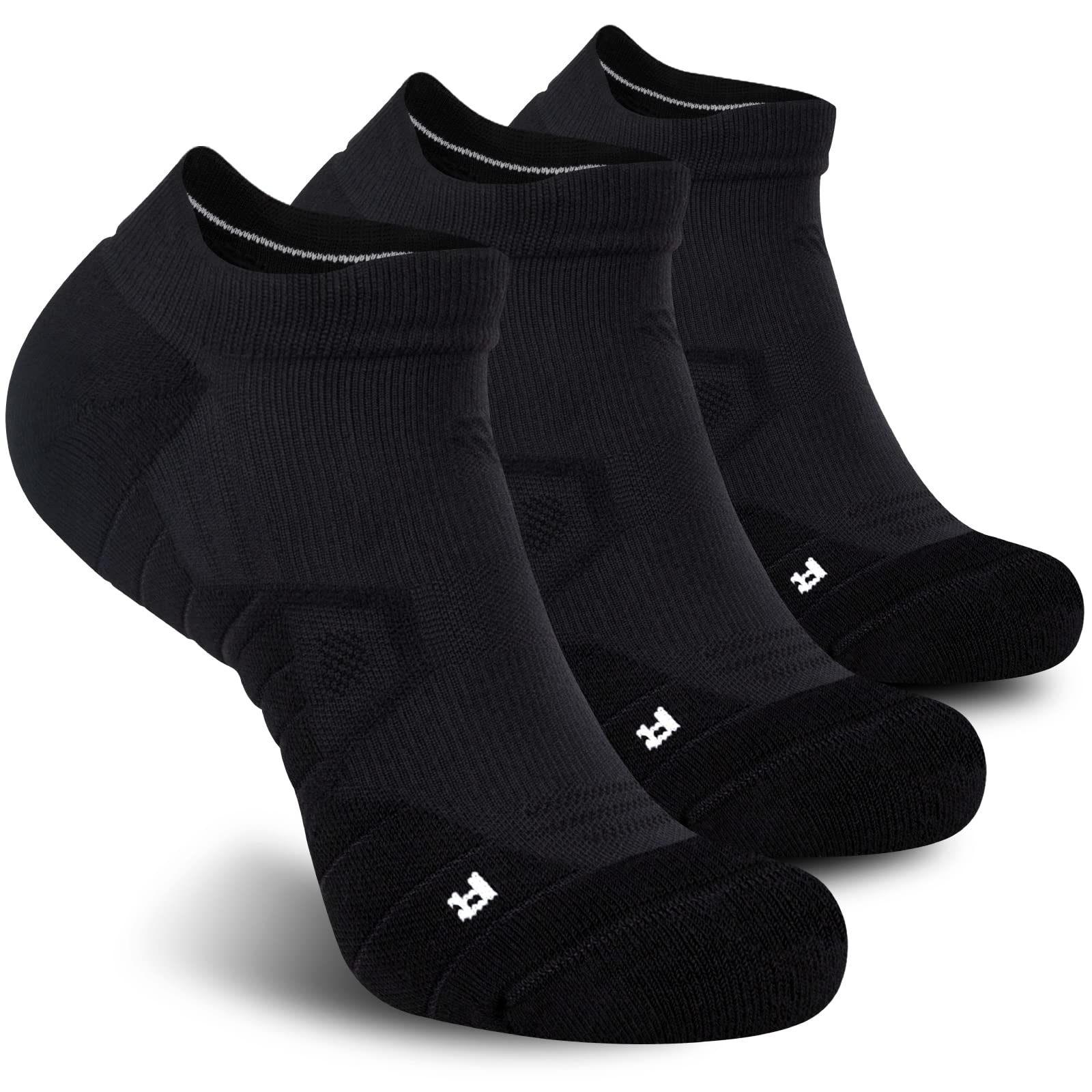 Hylaea Athletic Running Socks for Men & Women - Cushioned Padded Ankle Socks with Moisture Wicking Technology - Breathable Low Cut Socks for Jogging, Gym Workouts & Marathon Training