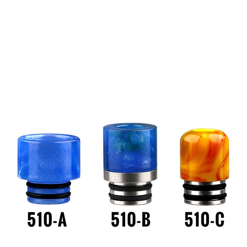 Demon Killer 510 Resin Magic Drip Tip - Colorful Custom Mouthpiece for Vape Tanks & Mods - Perfect for Smooth & Comfortable Vaping Experience