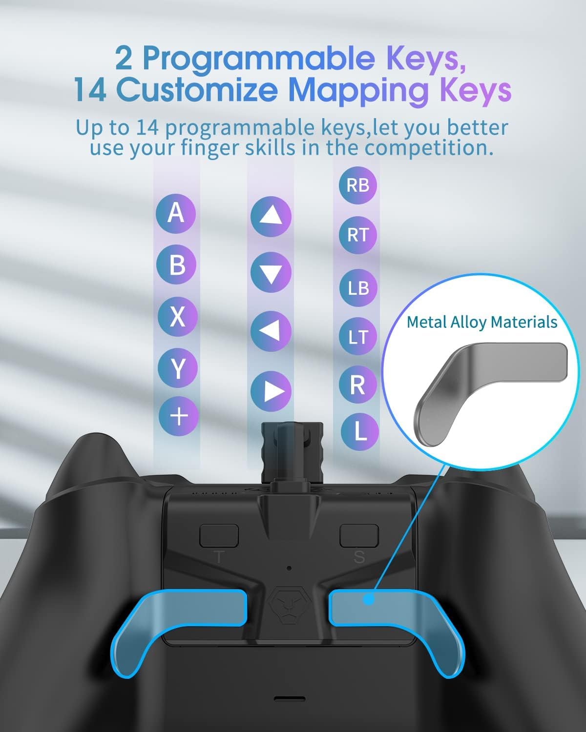 AOJAKI Paddles for Xbox Series S/X Controller - Back Button Attachment (Not Compatible with Xbox One S/X) - Enhance Gaming Performance for FPS, Racing & Action Games