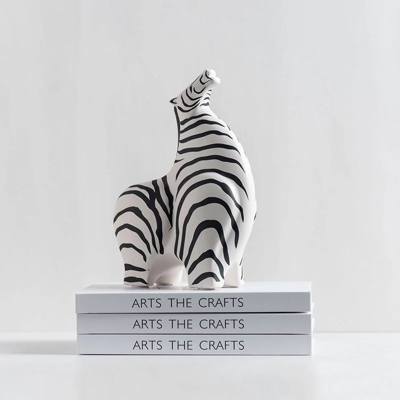 Handmade Safari Ceramic Sculpture - African Wildlife Decor for Home & Office - Perfect for Living Room, Bookshelf, or Desk Display
