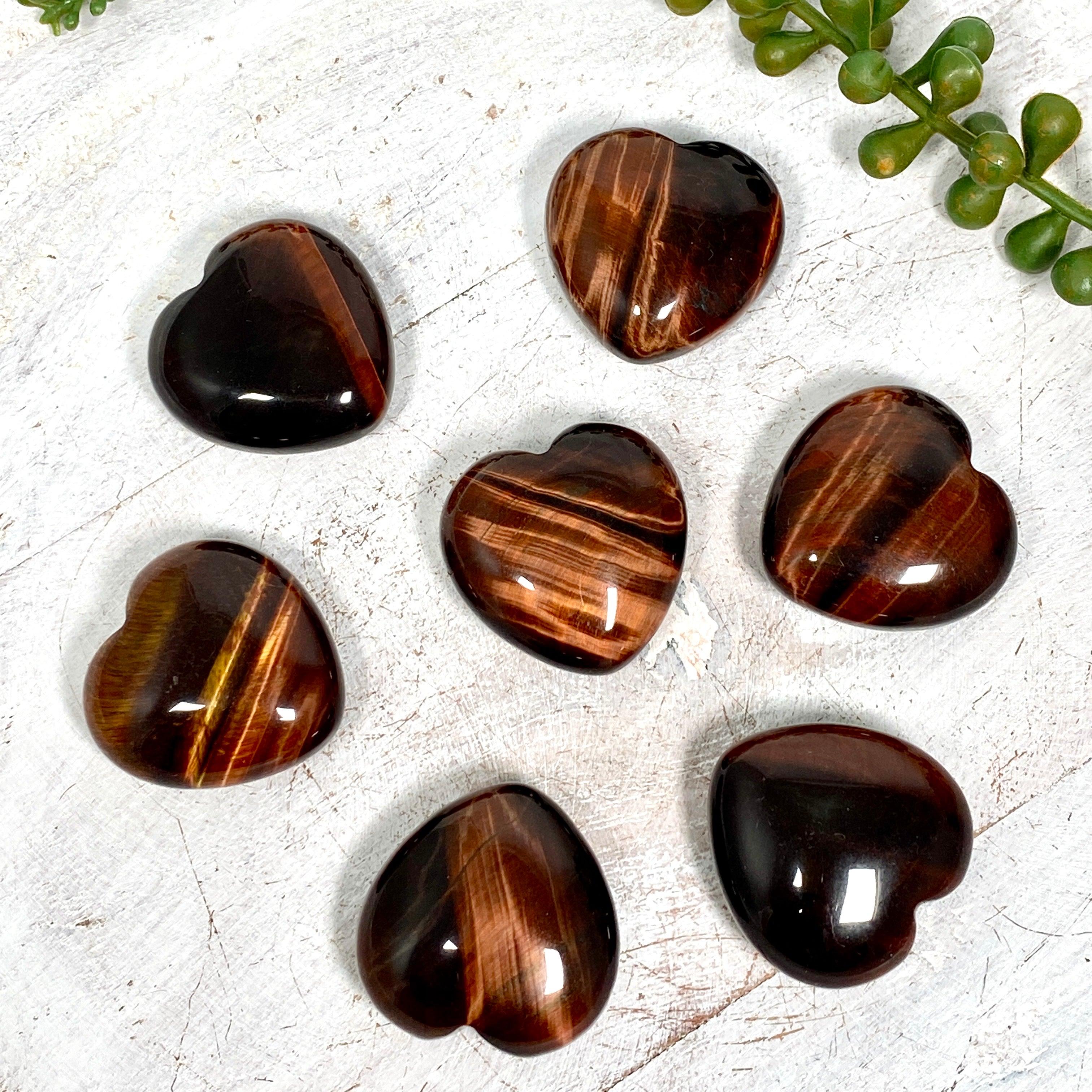 Red Tiger's Eye Heart Pendant - Genuine Natural Gemstone Jewelry for Women - Perfect for Meditation, Healing & Spiritual Gifts