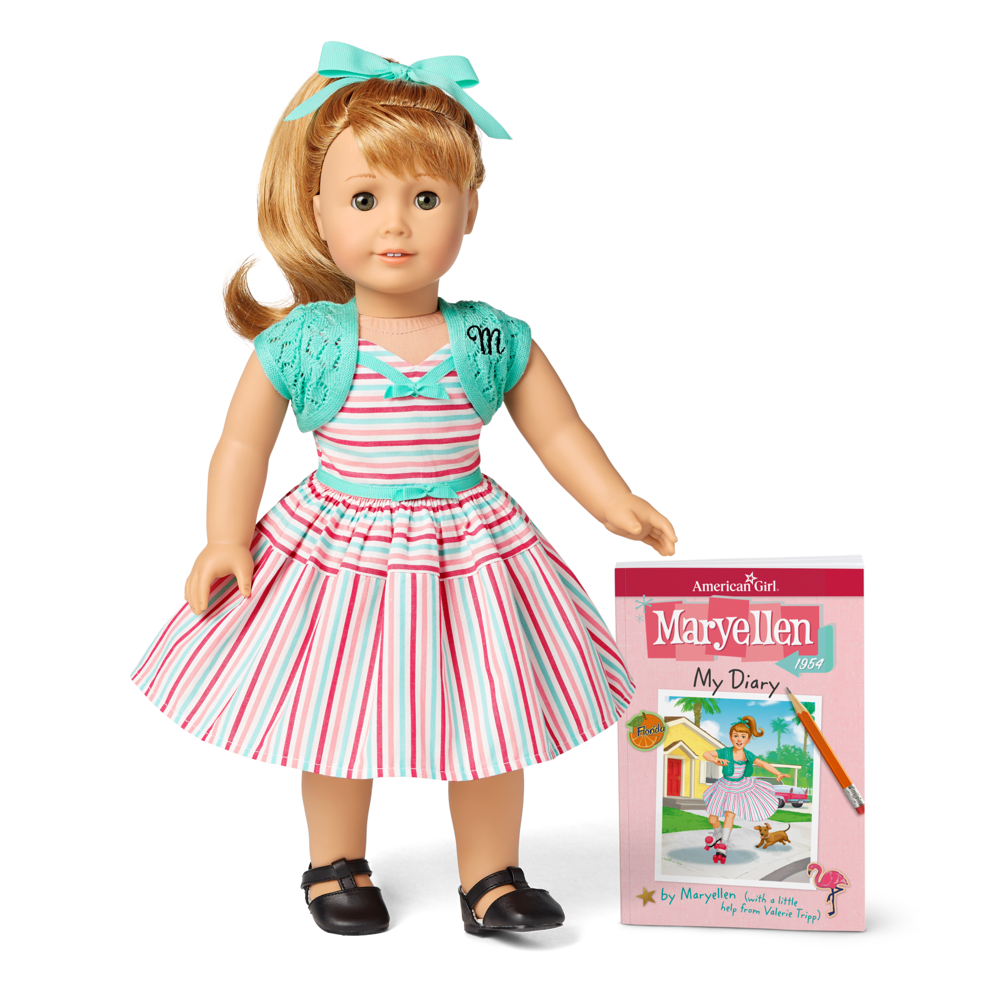 Maryellen™ 18 Inch American Girl Doll with Journal - 1950s Historical Character Doll for Kids | Perfect for Pretend Play, Collecting & Gift Giving
