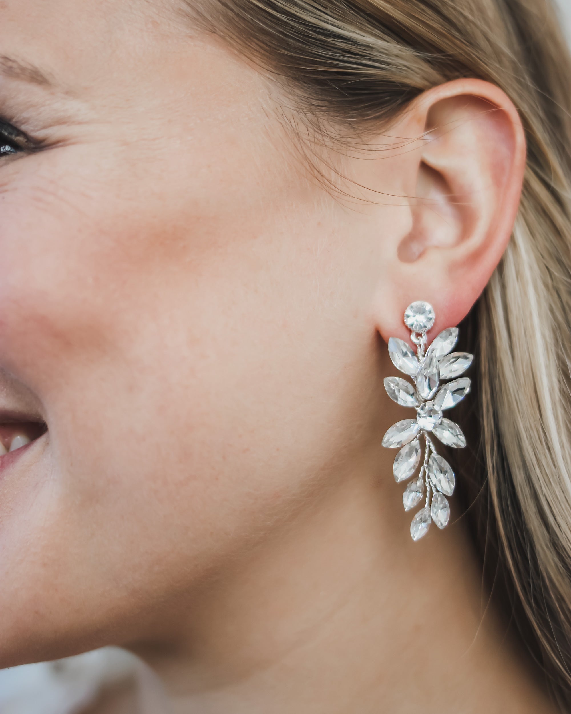 Felicia Crystal Stud Earrings for Women - Sparkling Cubic Zirconia Earrings for Daily Wear & Special Occasions