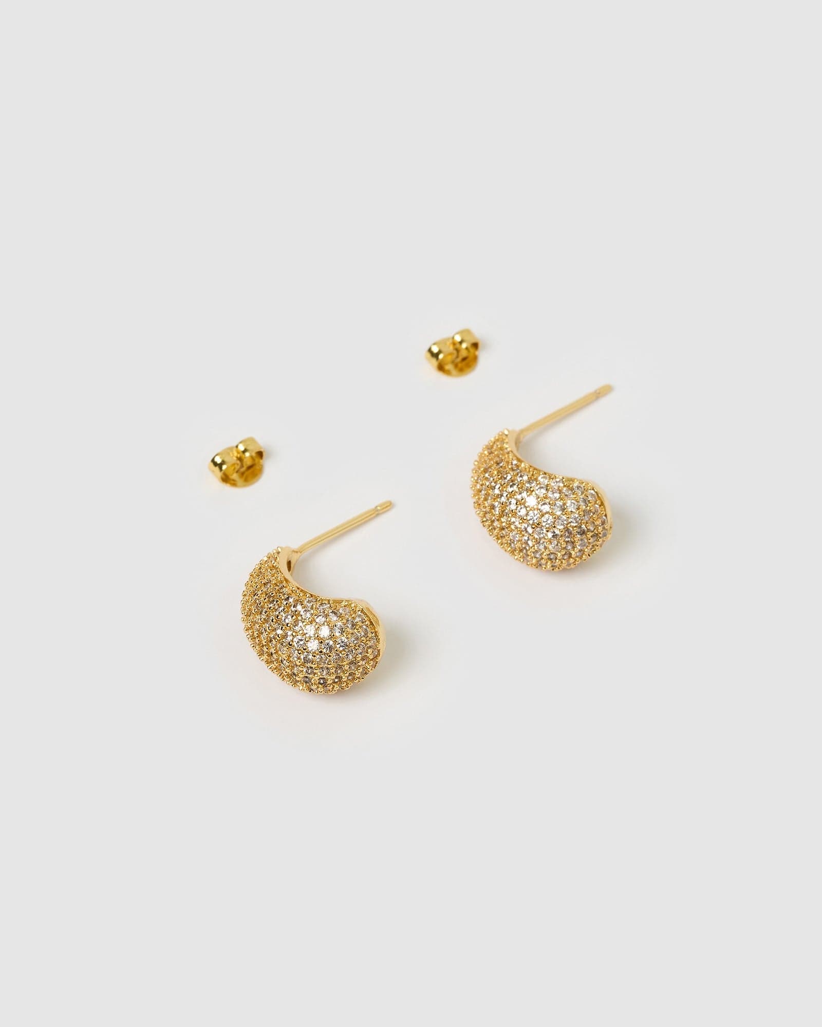 Izoa Elara 14K Gold Stud Earrings for Women - Elegant Minimalist Jewelry for Everyday Wear & Special Occasions