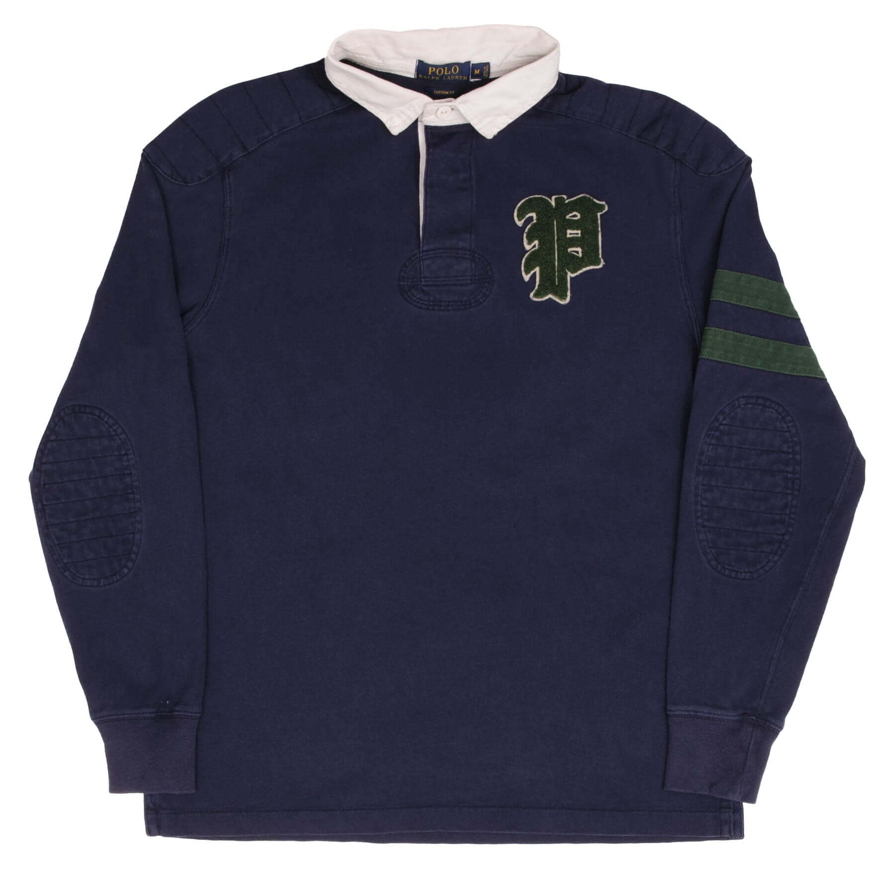 Ralph Lauren Navy Blue P67 Rugby Polo Shirt for Men - Medium Size - Classic Casual Wear for Work, Golf & Everyday Outfits