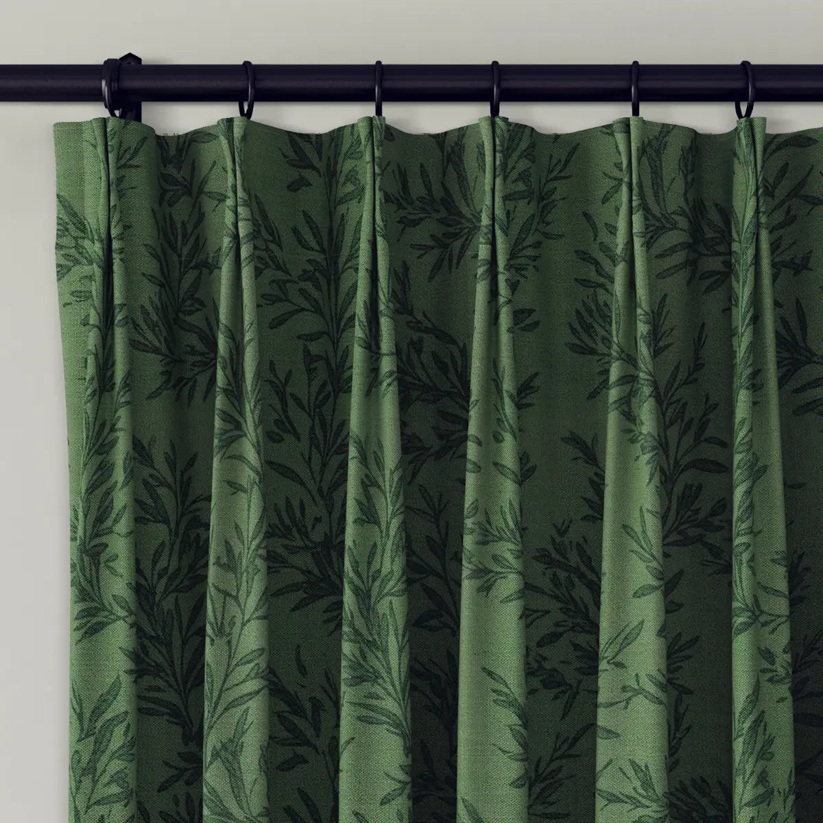 Elegant Sara Le Print Linen Pleated Cafe Curtains - Light Filtering Window Treatment for Kitchen, Dining Room & Bathroom
