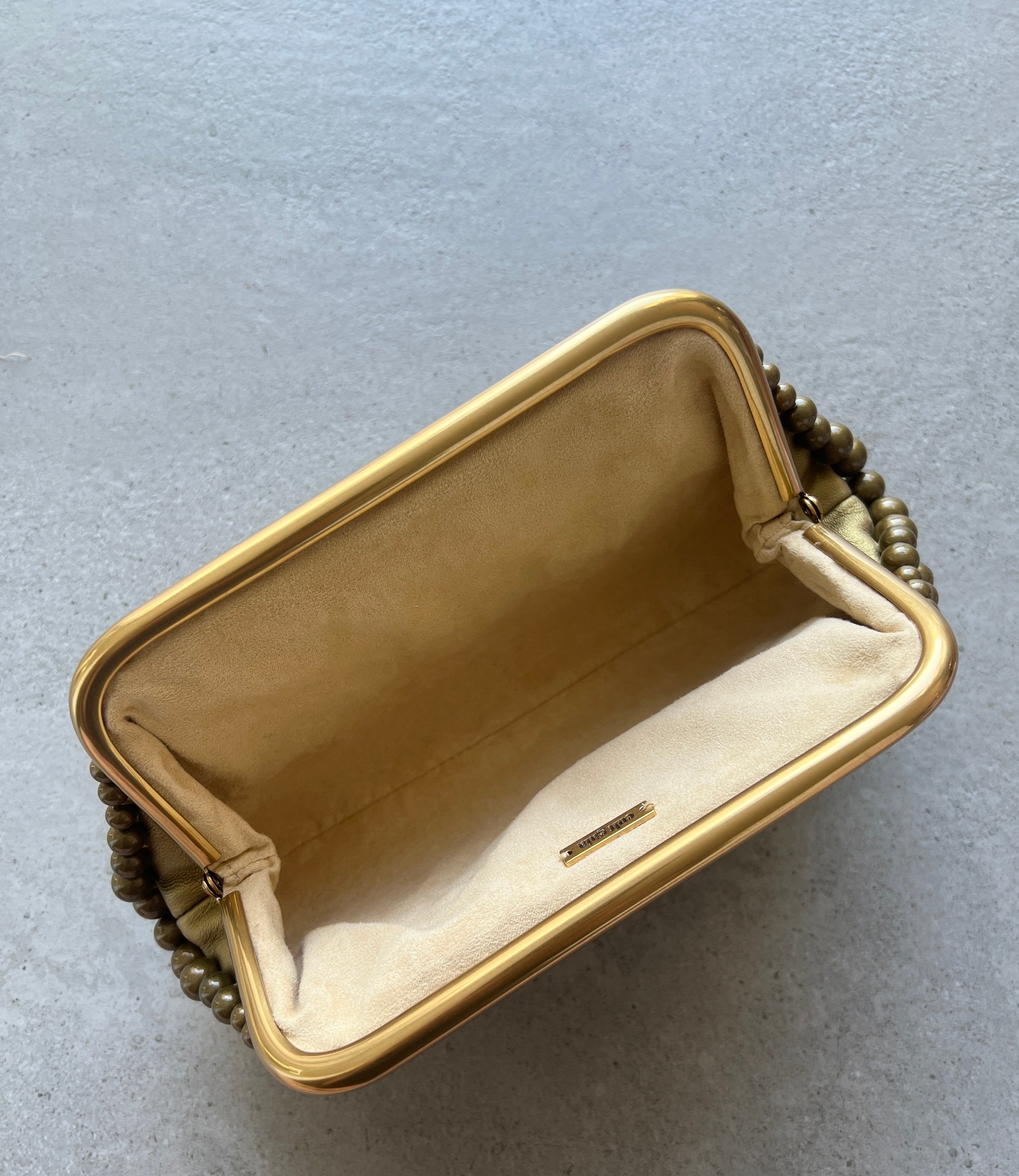 Vintage Nia Beaded Clutch Purse - Antique Brass Evening Bag for Women | Elegant Wedding, Party & Prom Accessory
