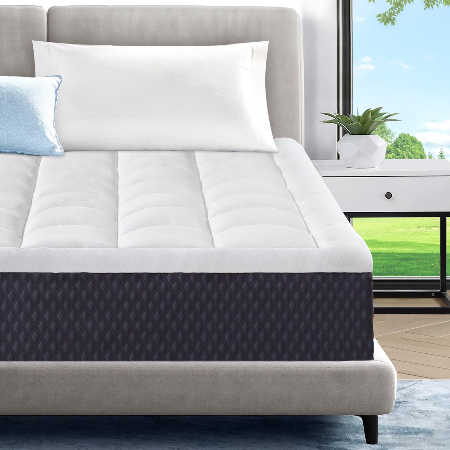 11 Inch California King Mattress in a Box - Cooling Gel Memory Foam with Pillow Top for Pressure Relief & Back Support | CertiPUR-US Certified, Fiberglass-Free | Perfect for Hot Sleepers & Side Sleepers