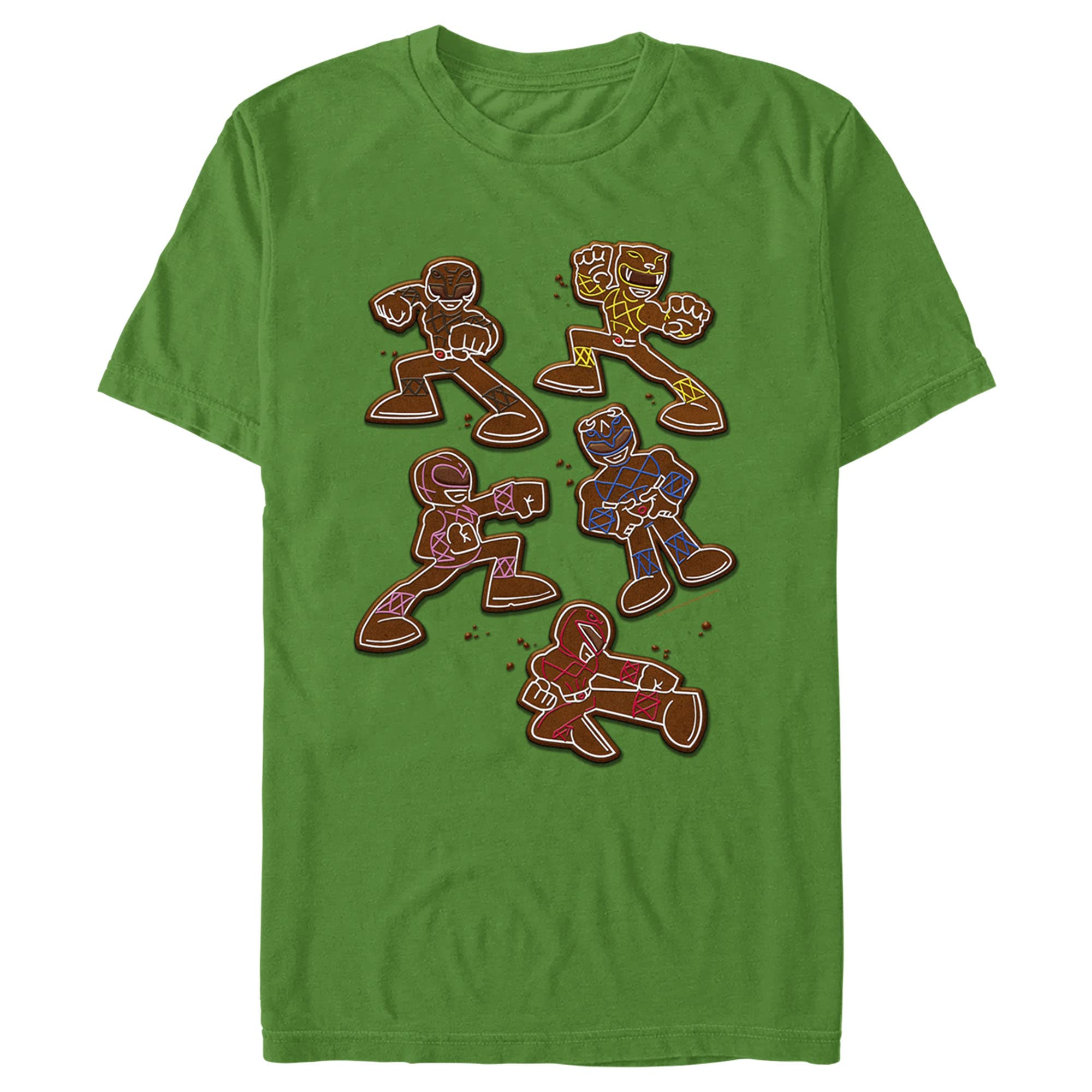 Men's Power Rangers Graphic T-Shirt - Official Licensed Power Ranger Cookies Design - Perfect for Cosplay, Halloween & Fan Gifts