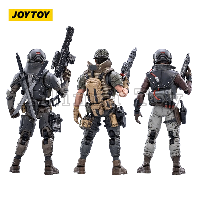 JOYTOY 1/18 Scale Dark Source Action Figure Set (3PCS) - Collectible Military Character Models for Display & Diorama Scenes