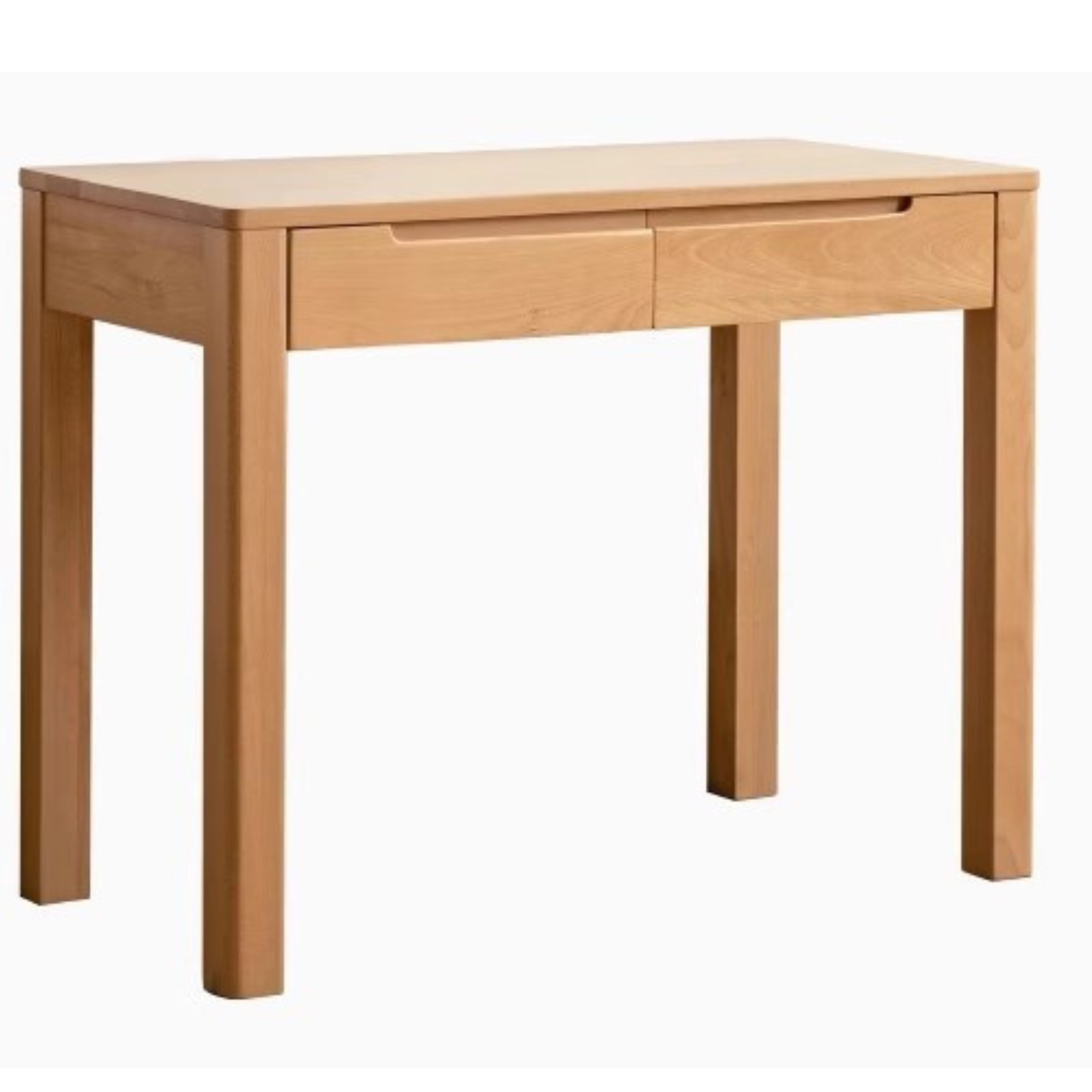 Solid Beech Wood Computer Desk for Home Office - Ergonomic Study Desk with Ample Workspace for Writing, Working & Remote Learning