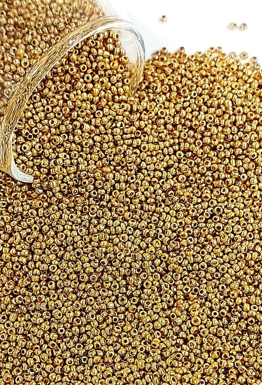 Bharat Sugar Beads Seed Beads for Embroidery, Aari Work, Jewelry Making & Handcrafts - 100 Grams - Perfect for DIY Fashion Accessories, Bridal Decor & Home Décor Projects