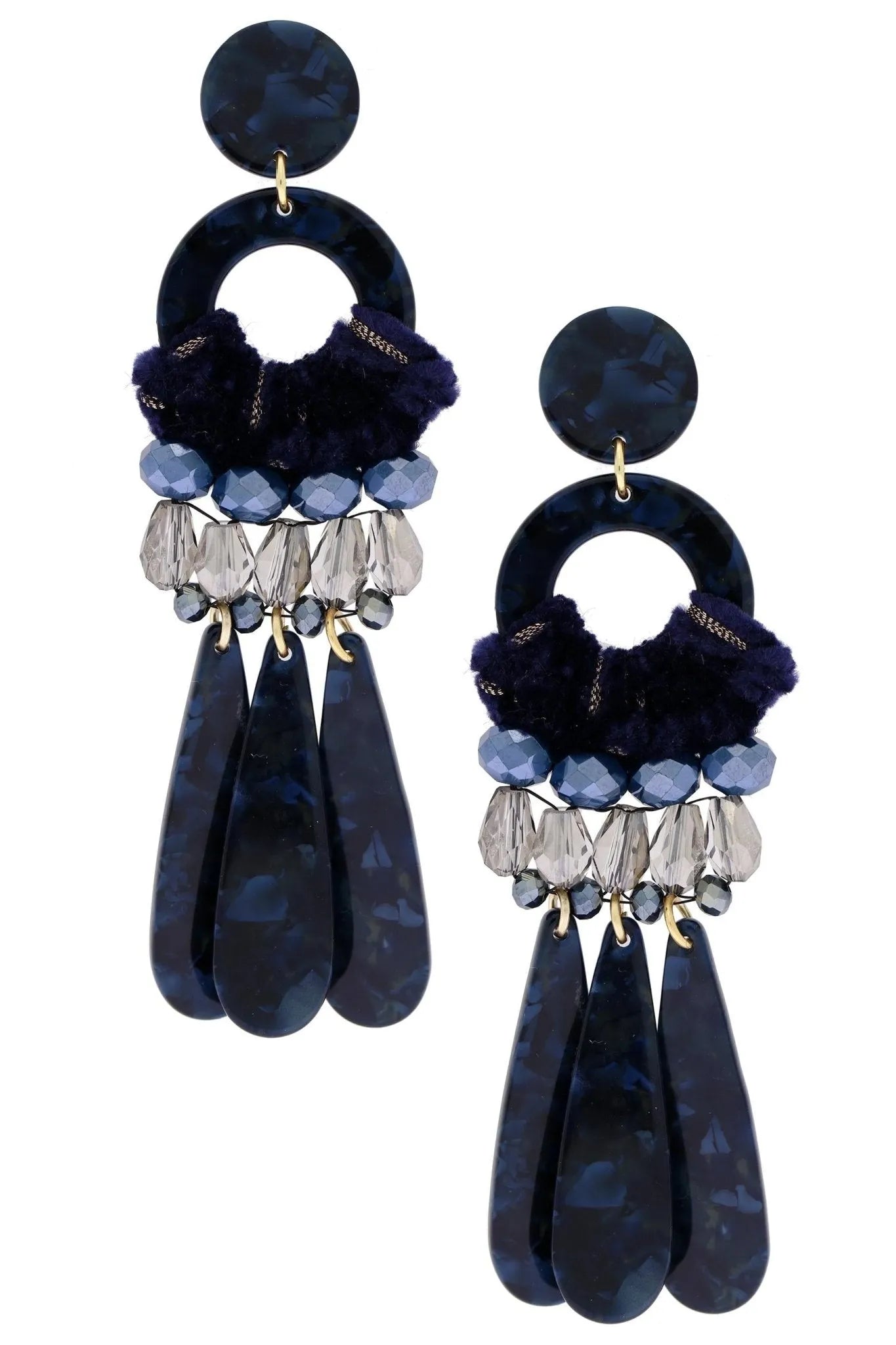 Elegant Velvet Crystal Dangle Earrings for Women - Sparkling Party & Wedding Jewelry Gift - Perfect for Evening Events, Date Nights & Special Occasions