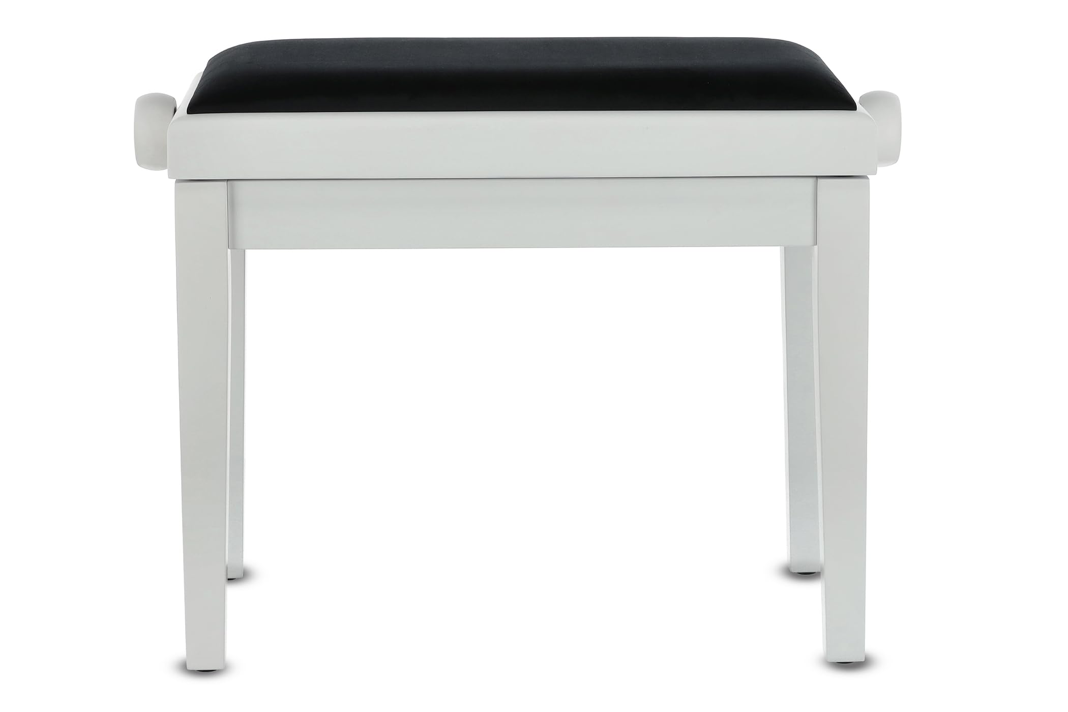 Premium Gewa Deluxe Piano Bench - Adjustable Height, White Frame with Black Seat - Perfect for Home, Studio & Concert Use